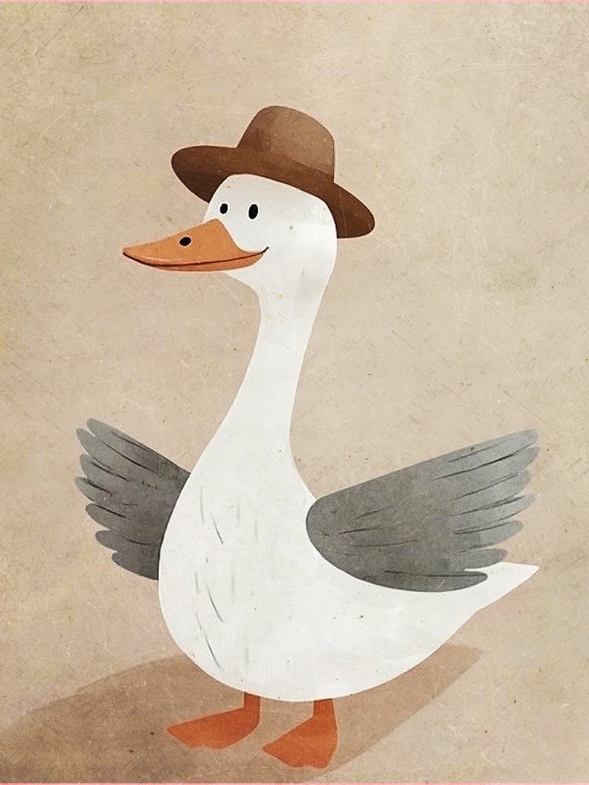 Poster - Anka med Hatt
