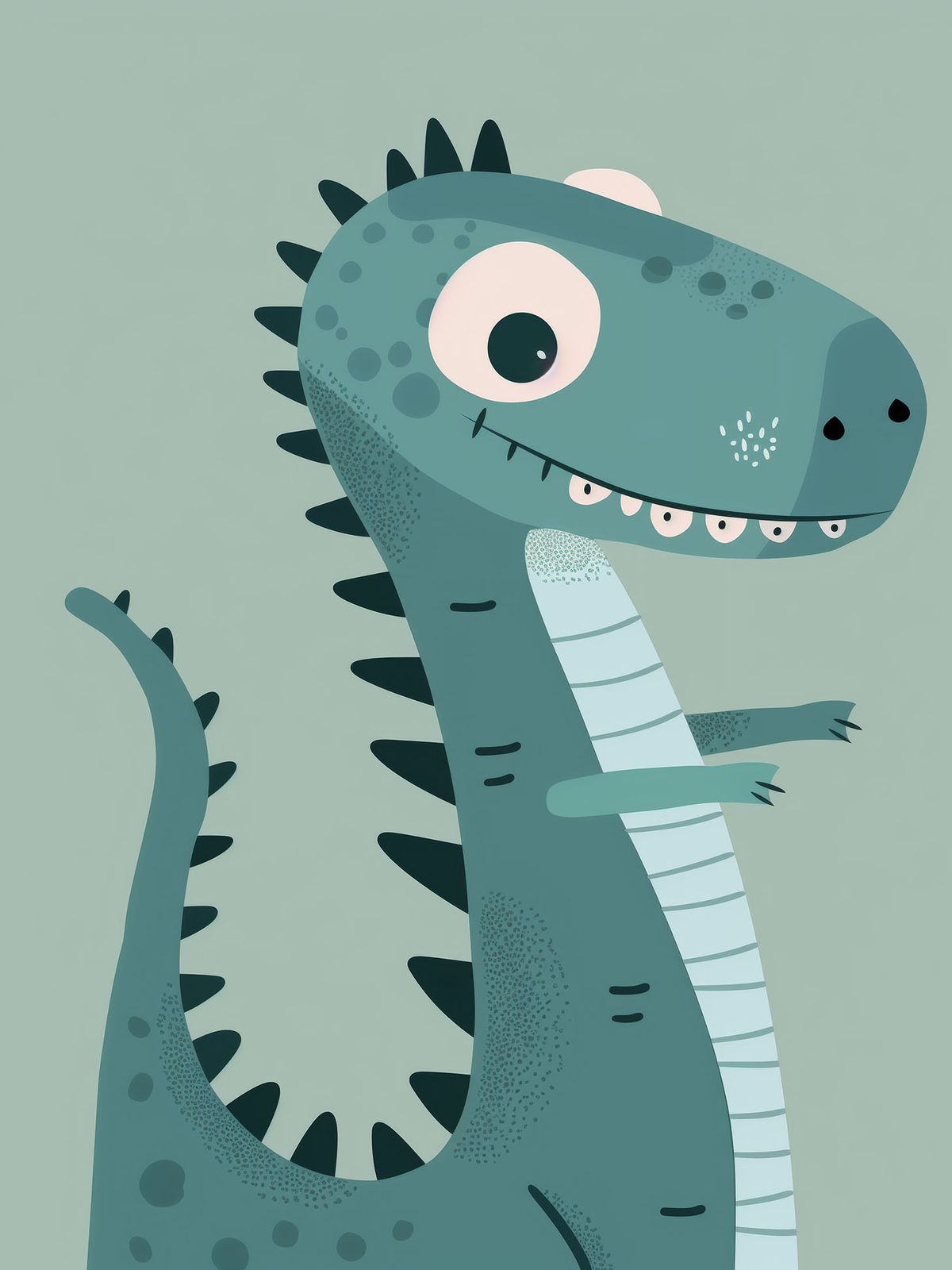 Poster - Söt Dinosaurie