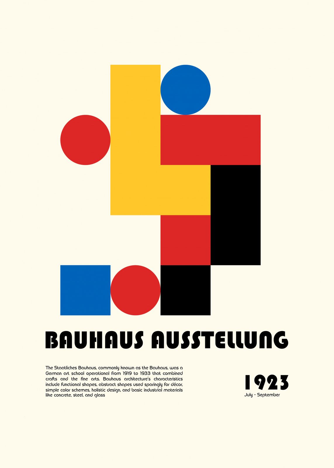 Poster - Bauhaus Utställning 1923