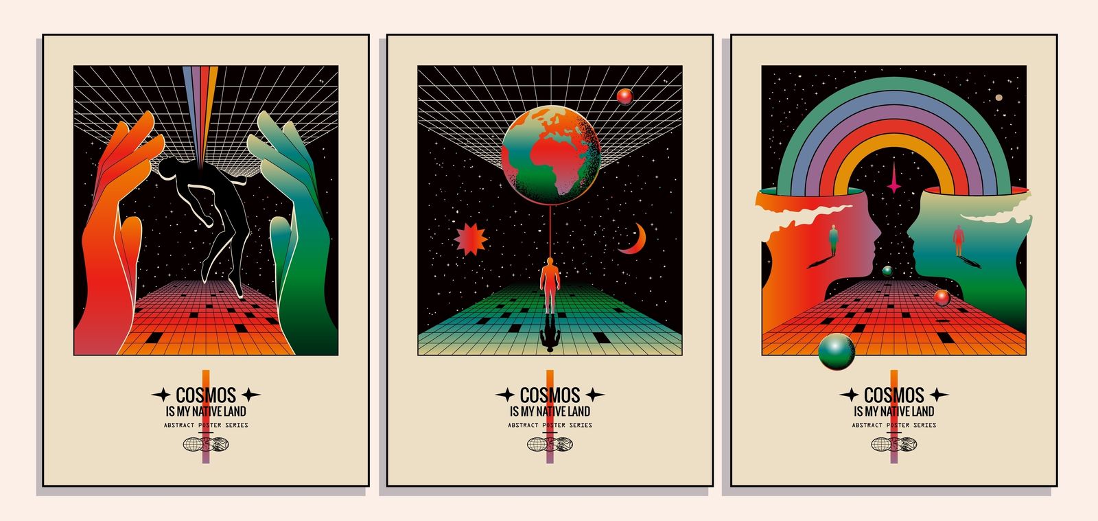 Poster - Kosmos Serie / Set av 3