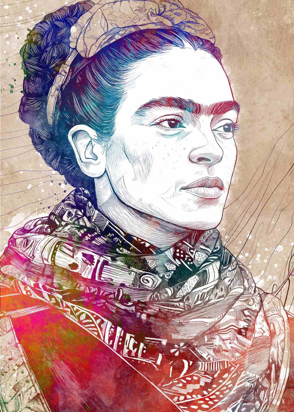 Poster - Frida Kahlo Konstverk