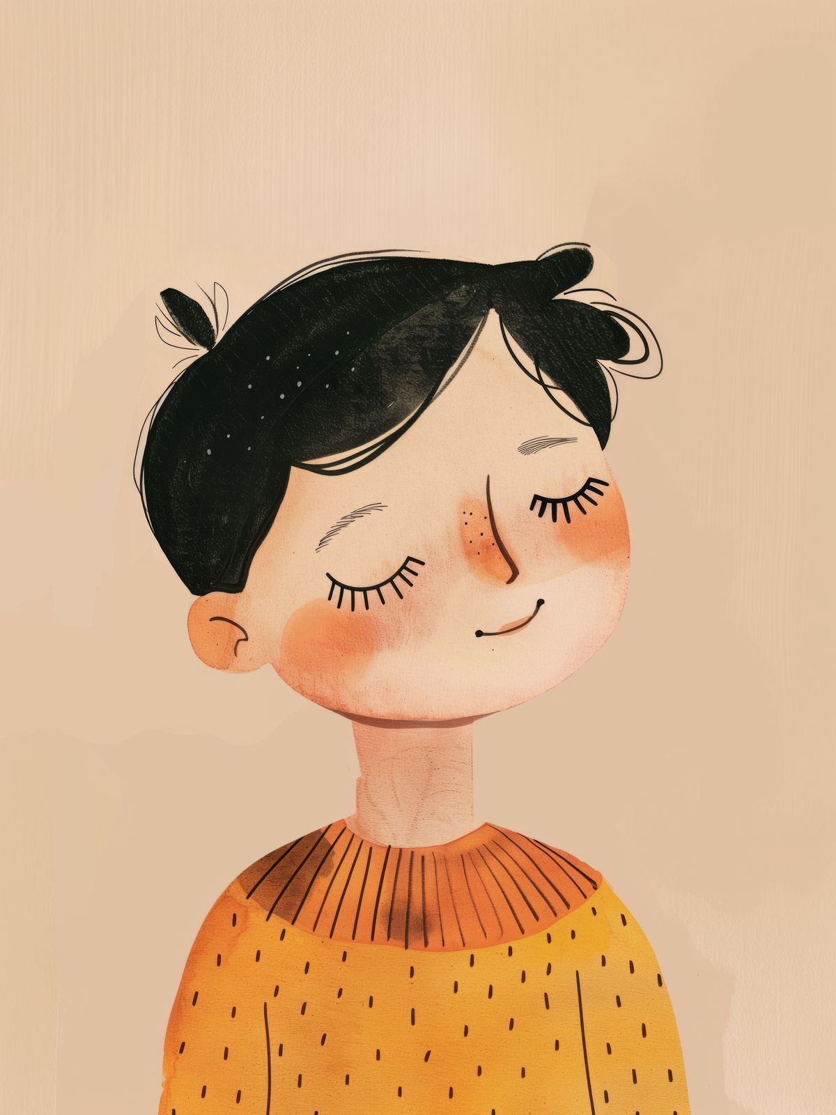 Poster - Leende Barn Illustration