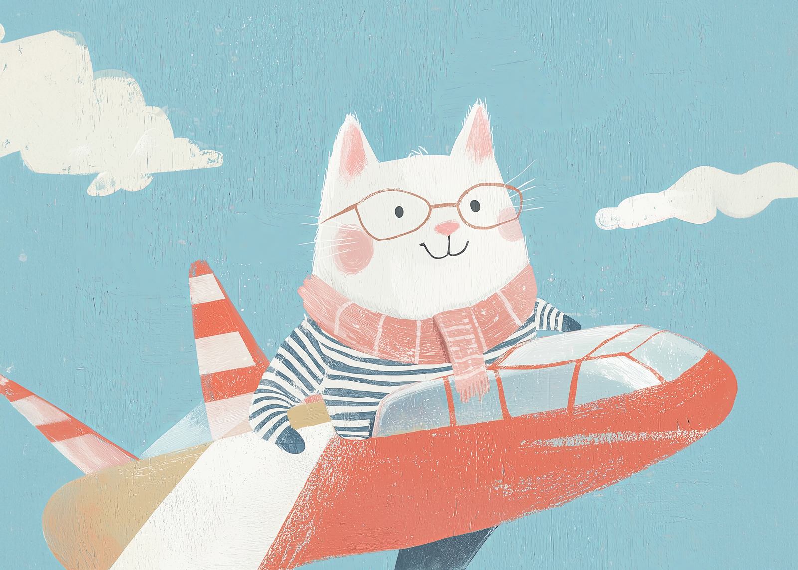 Poster - Katt i Flygplan