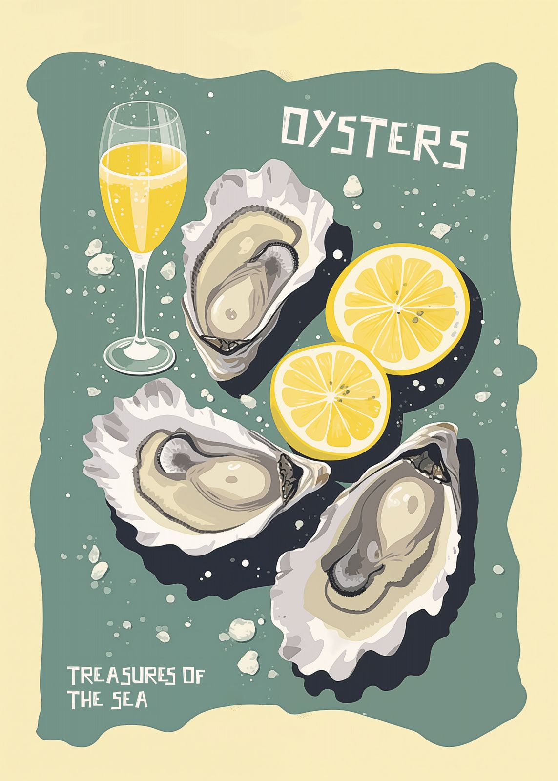 Poster - Oysters Skatt Hav