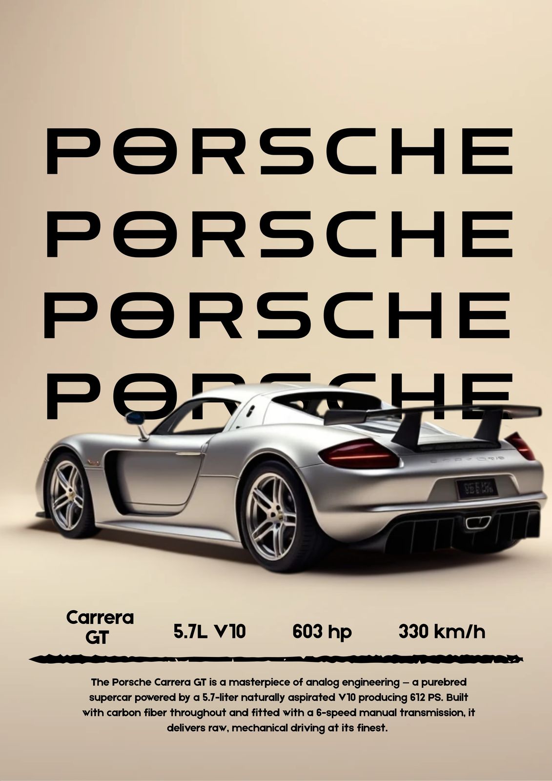 Poster - Porsche Carrera GT