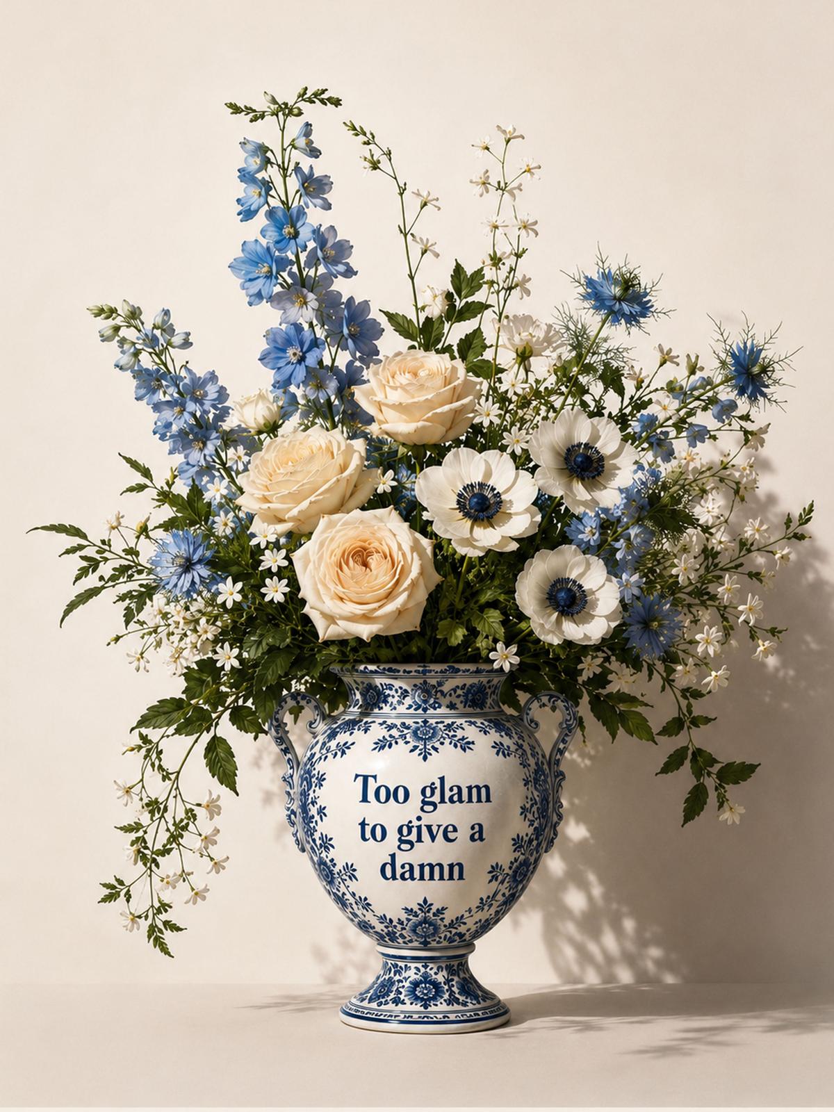 Affisch - Blomvas Glam Citat
