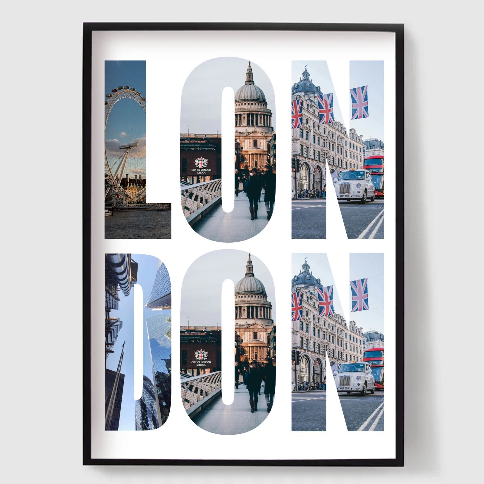 Personlig Poster - Destinationsnamn Fotouppladdning - London