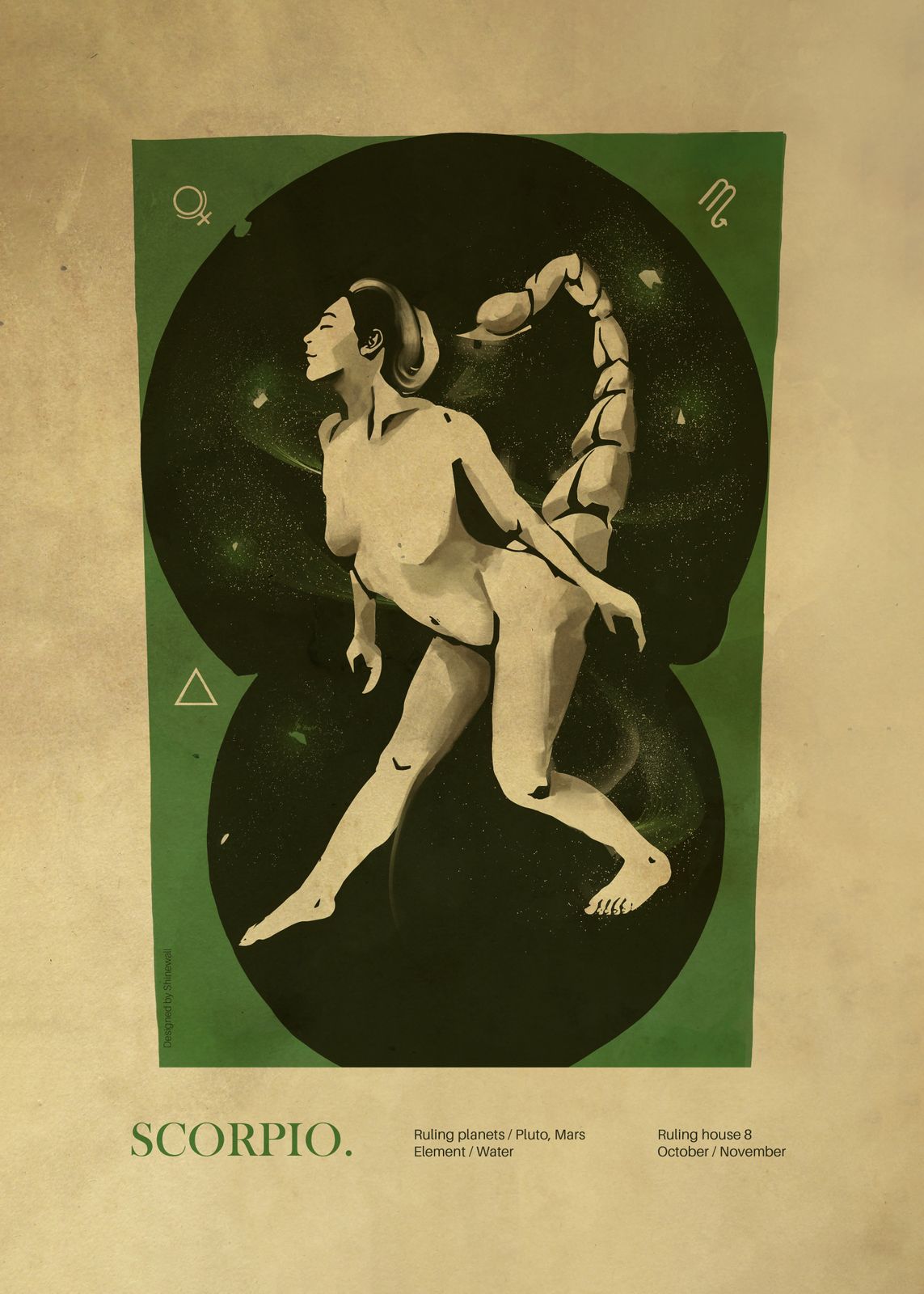 Poster - Skorpionens Stjärntecken Konst