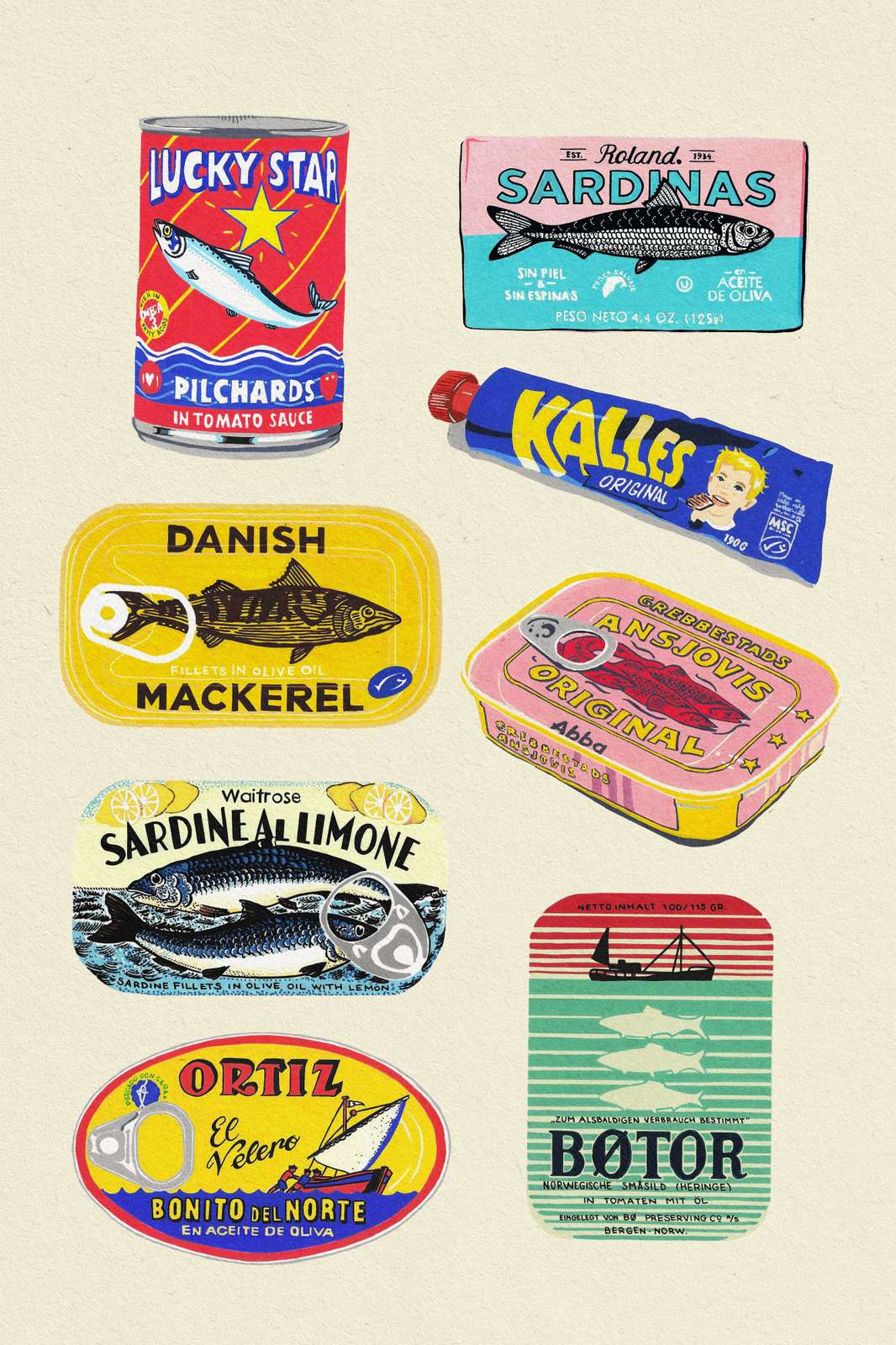 Poster - Vintage Konservvaror