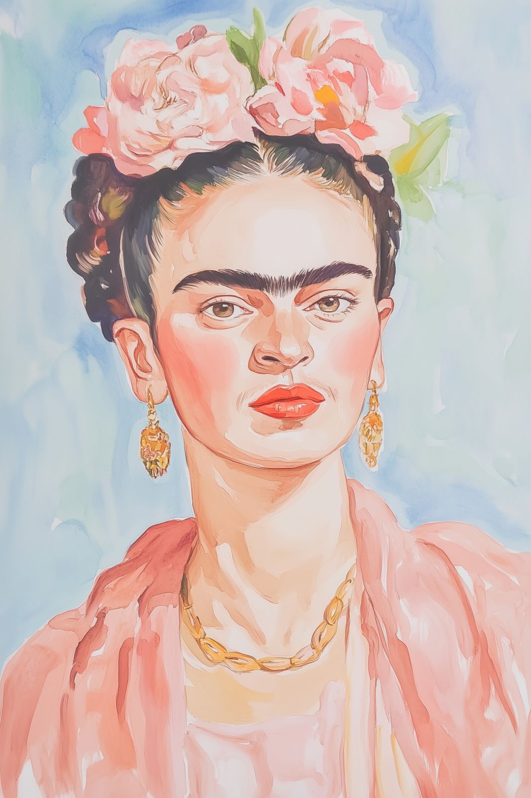Poster - Frida Kahlo Porträtt