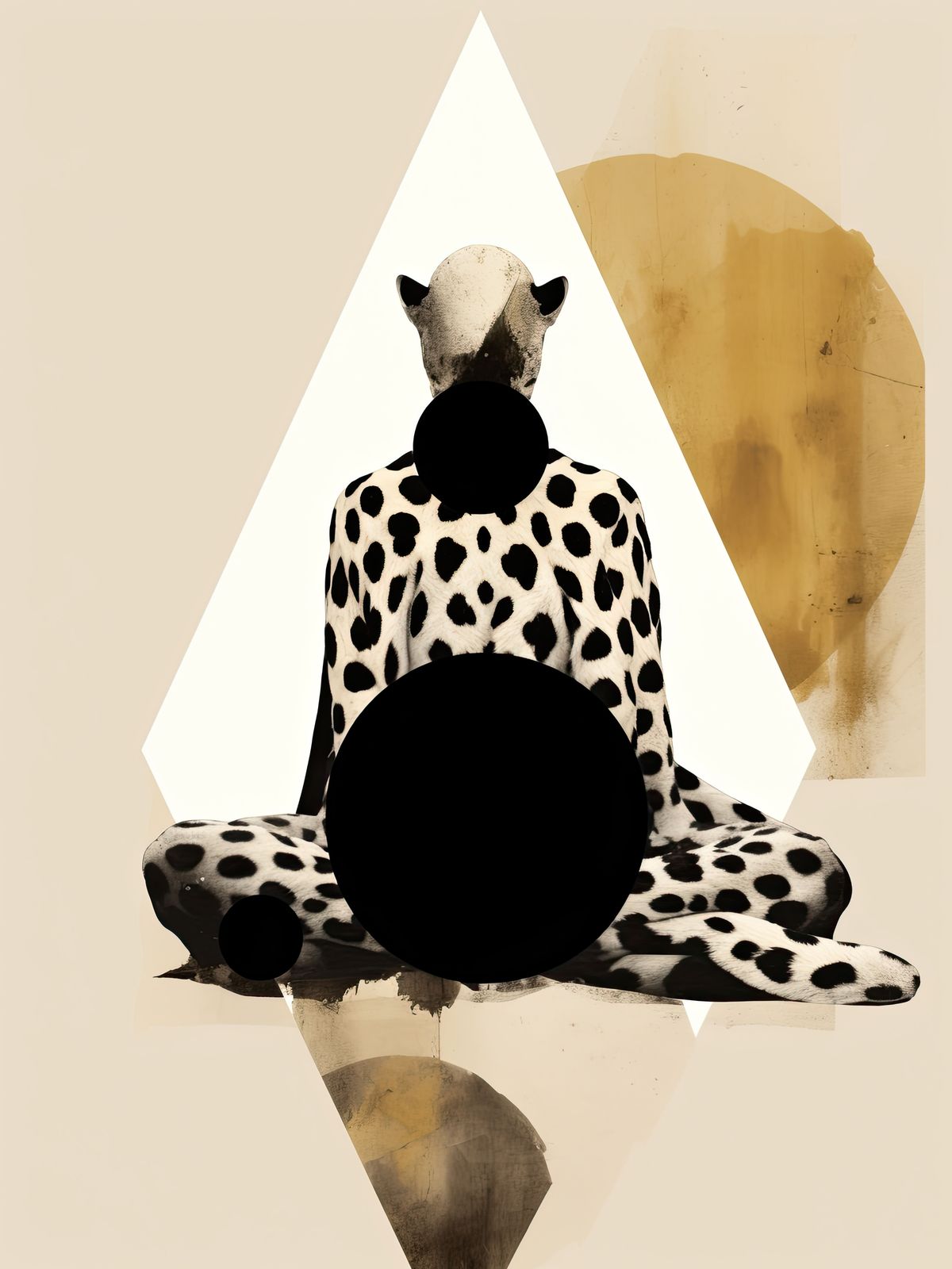 Poster - Abstrakt Leopard Meditation
