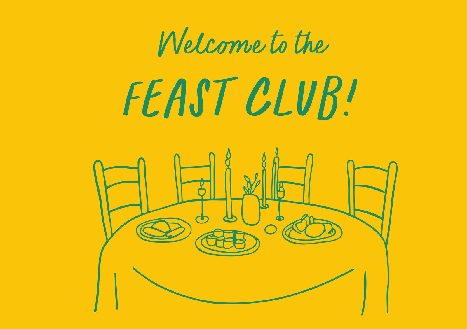 Poster - Välkommen till Feast Club
