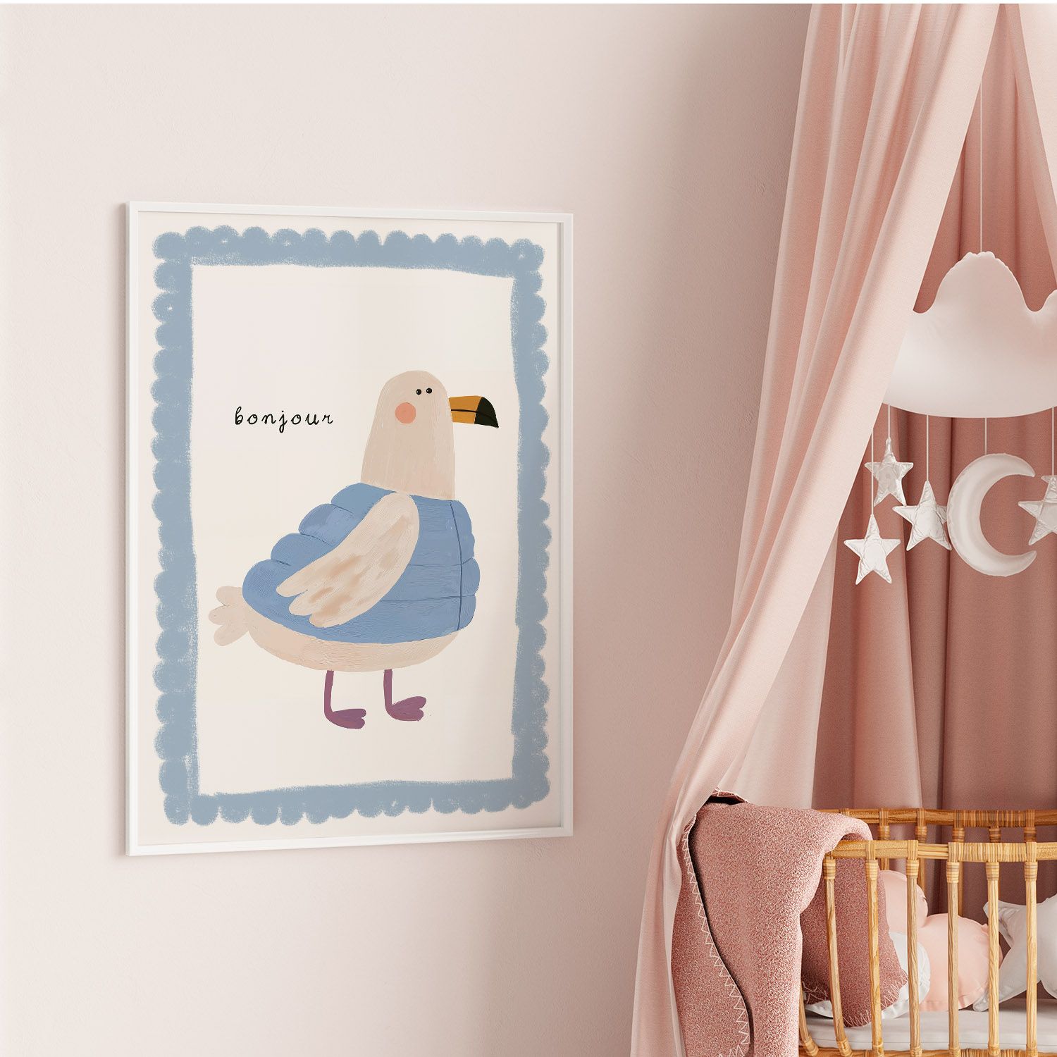 Poster - Bonjour fågel