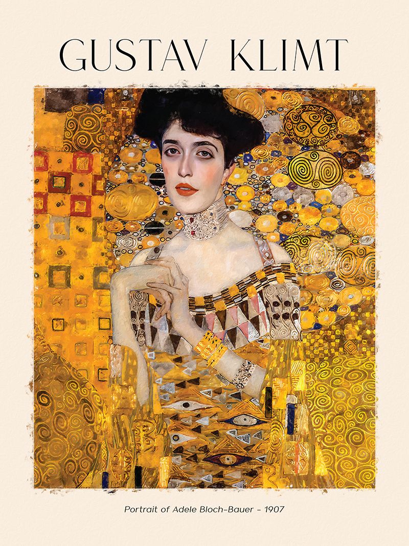 Poster - Gustav Klimts Porträtt av Adele Bloch-Bauer