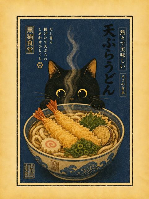 Poster - Katt Tempura Udon