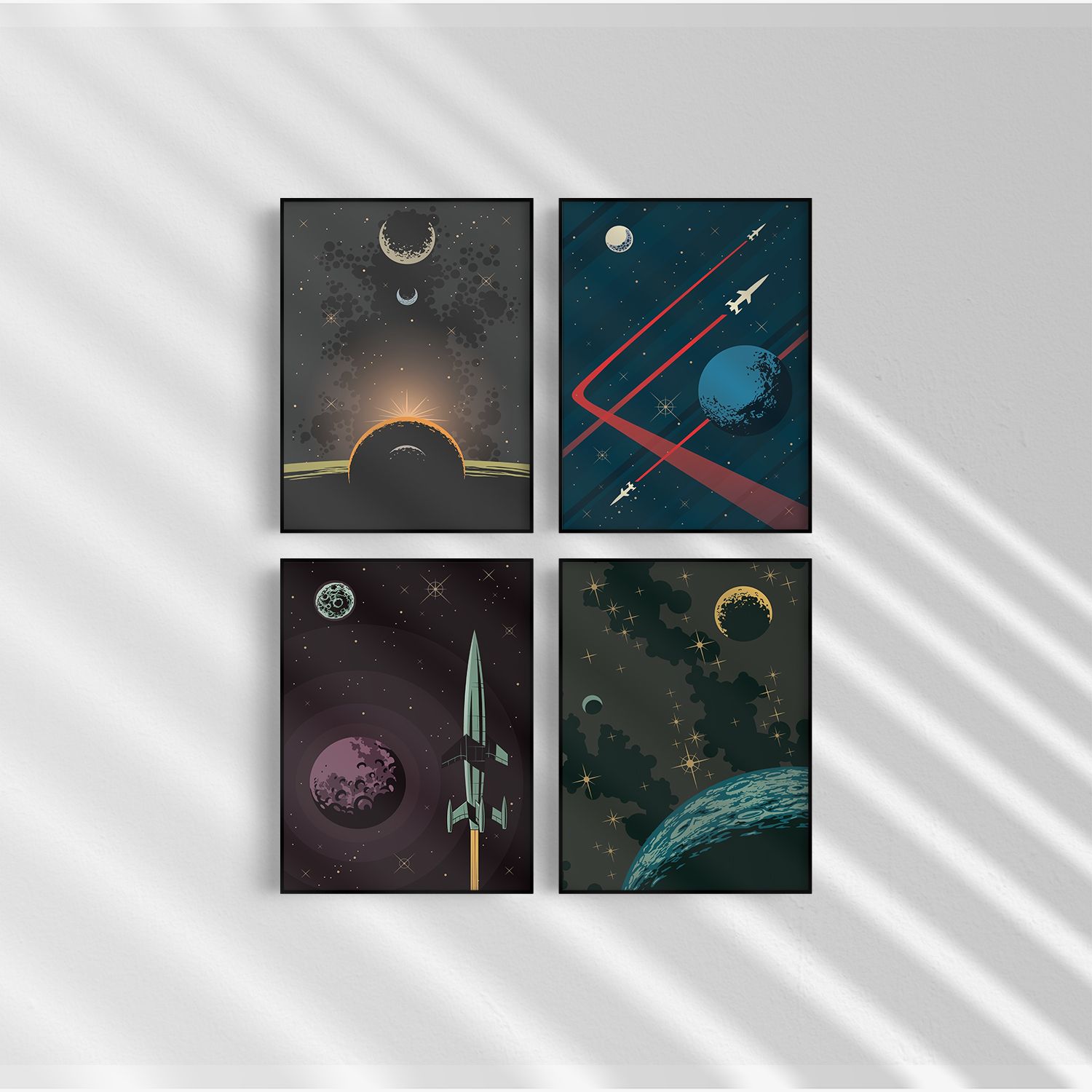 Poster - Kosmisk Utforskning / Set of 4