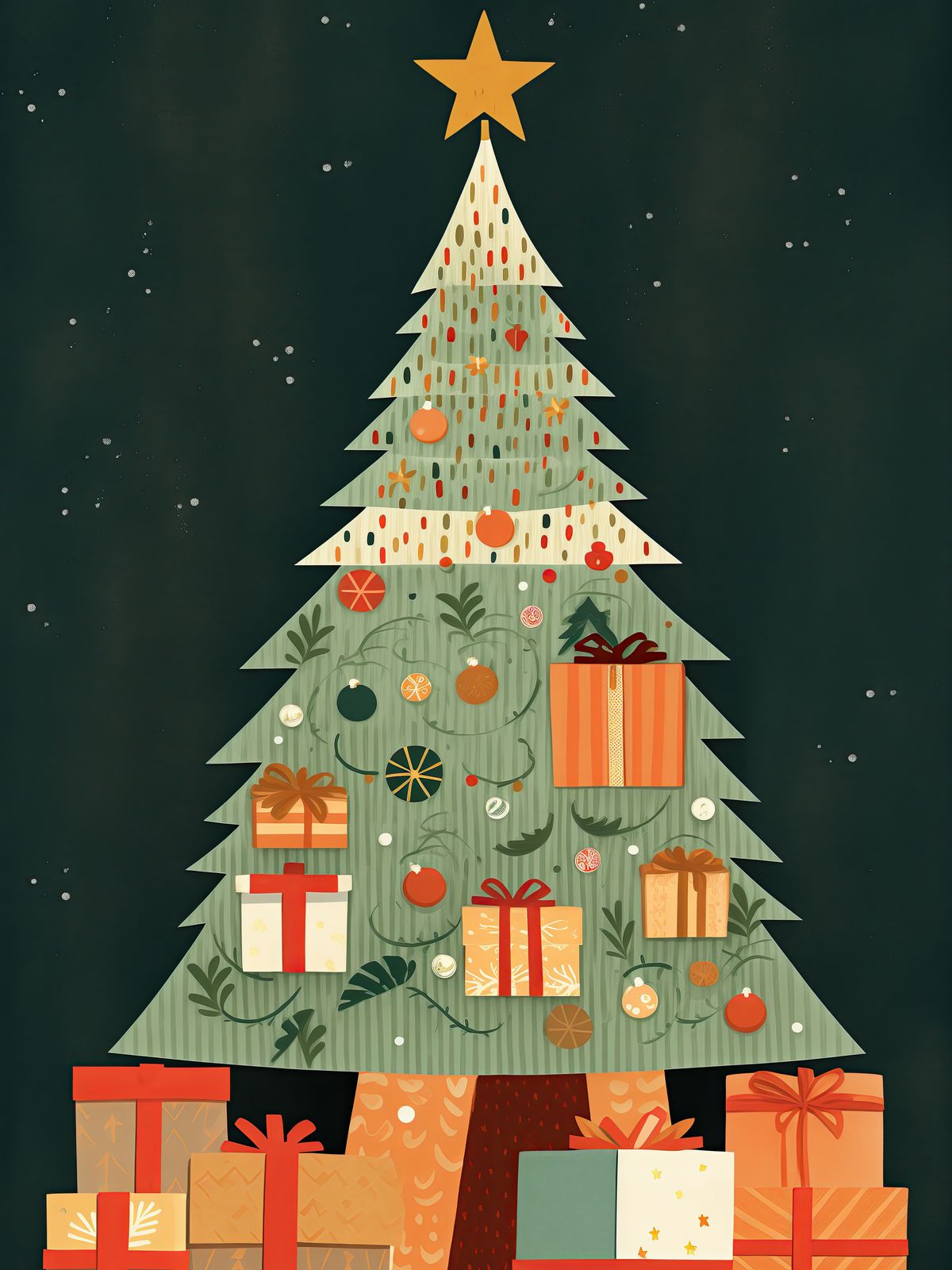Poster - Festlig julgran