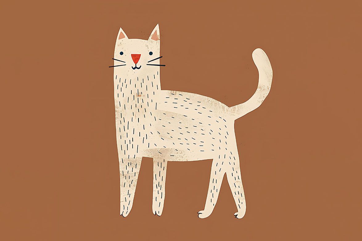 Poster - Whimsical Cat Illustration