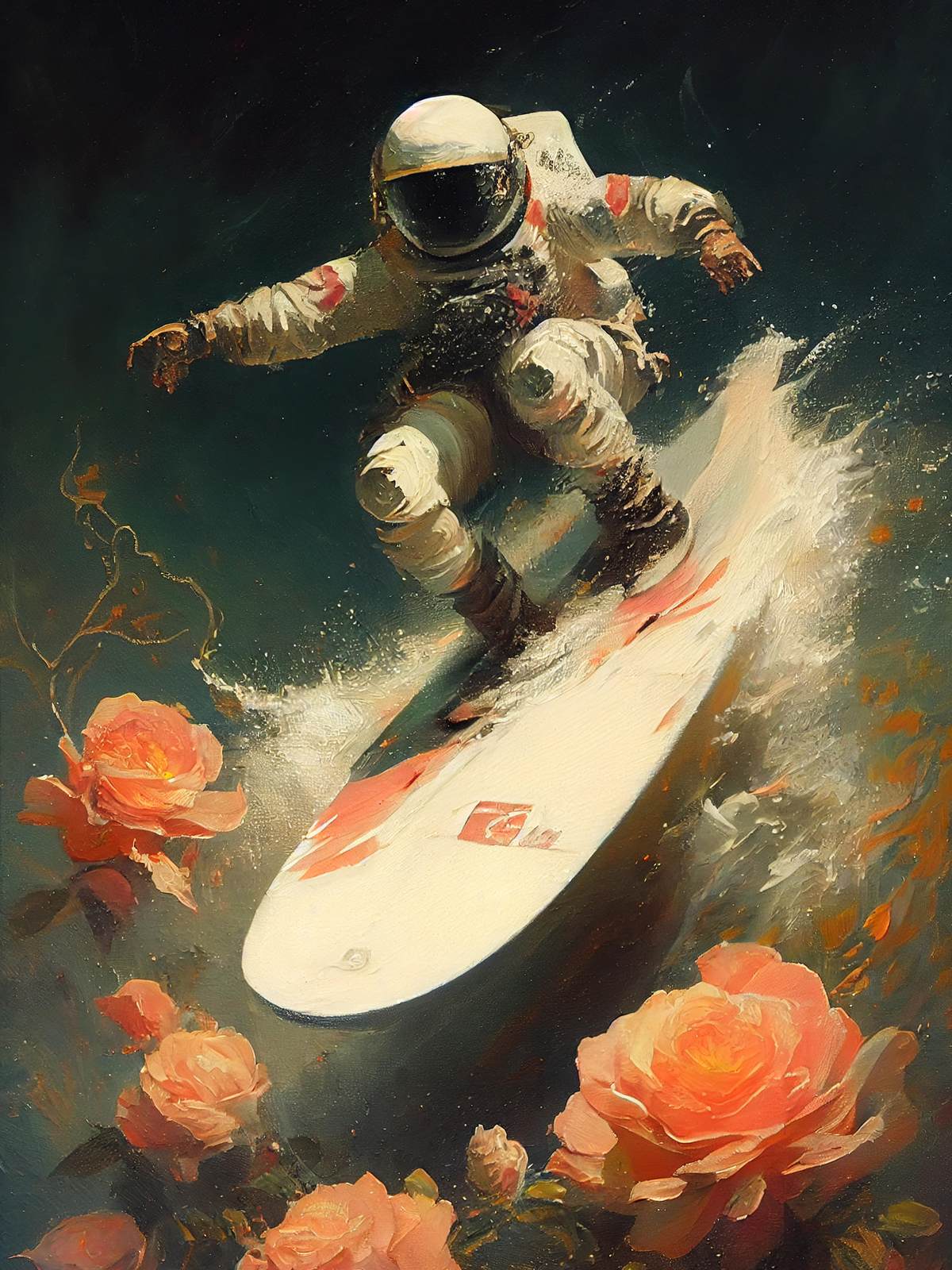 Poster - Astronaut Surfaräventyr