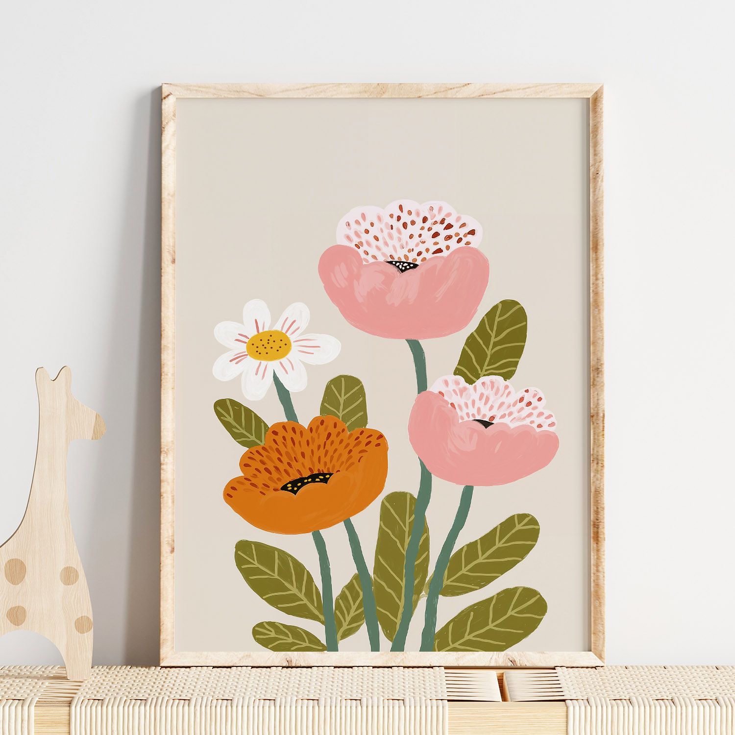 Poster - Färgglad Blomkonst