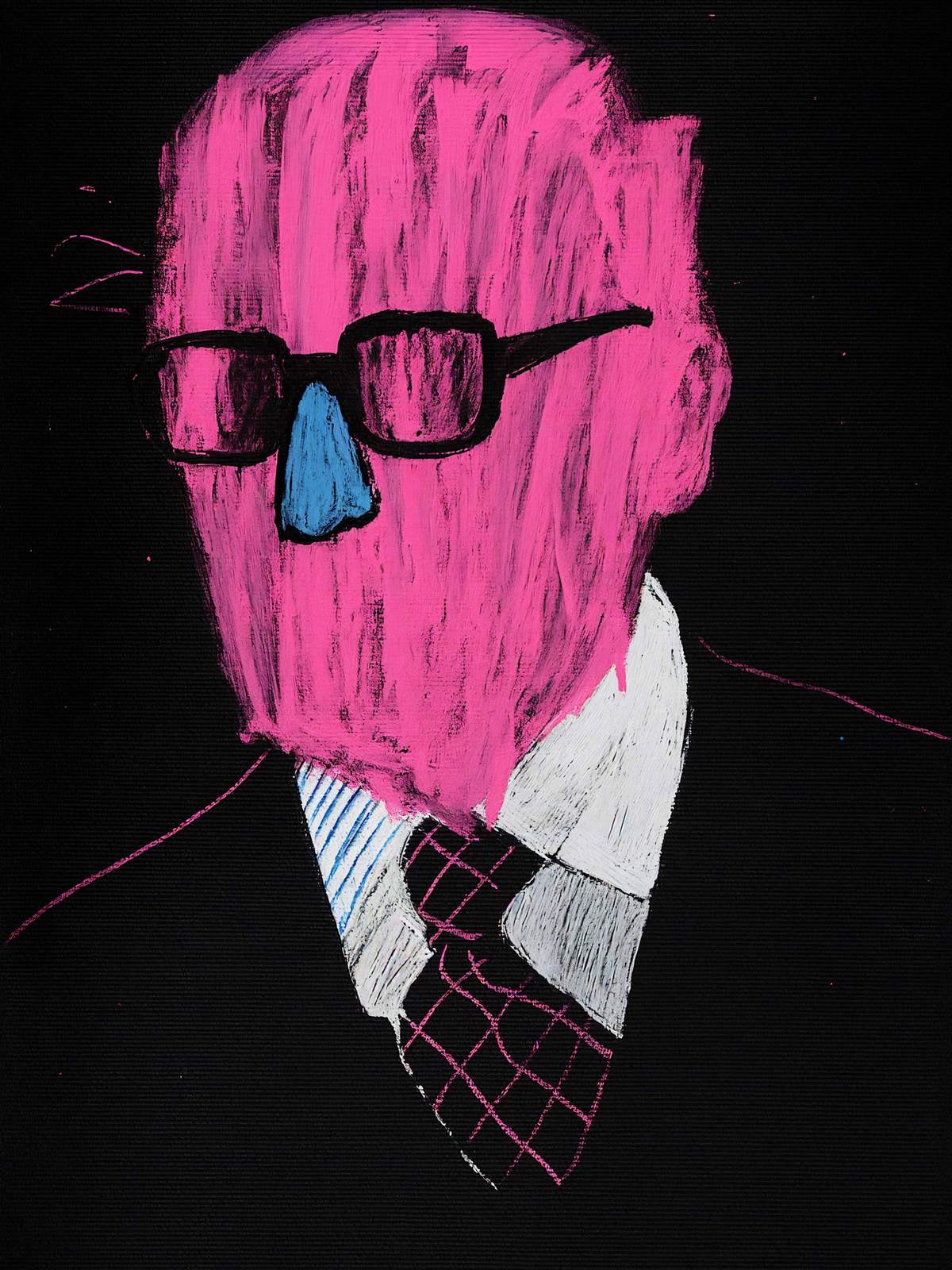 Affisch - Abstrakt Rosa Huvud