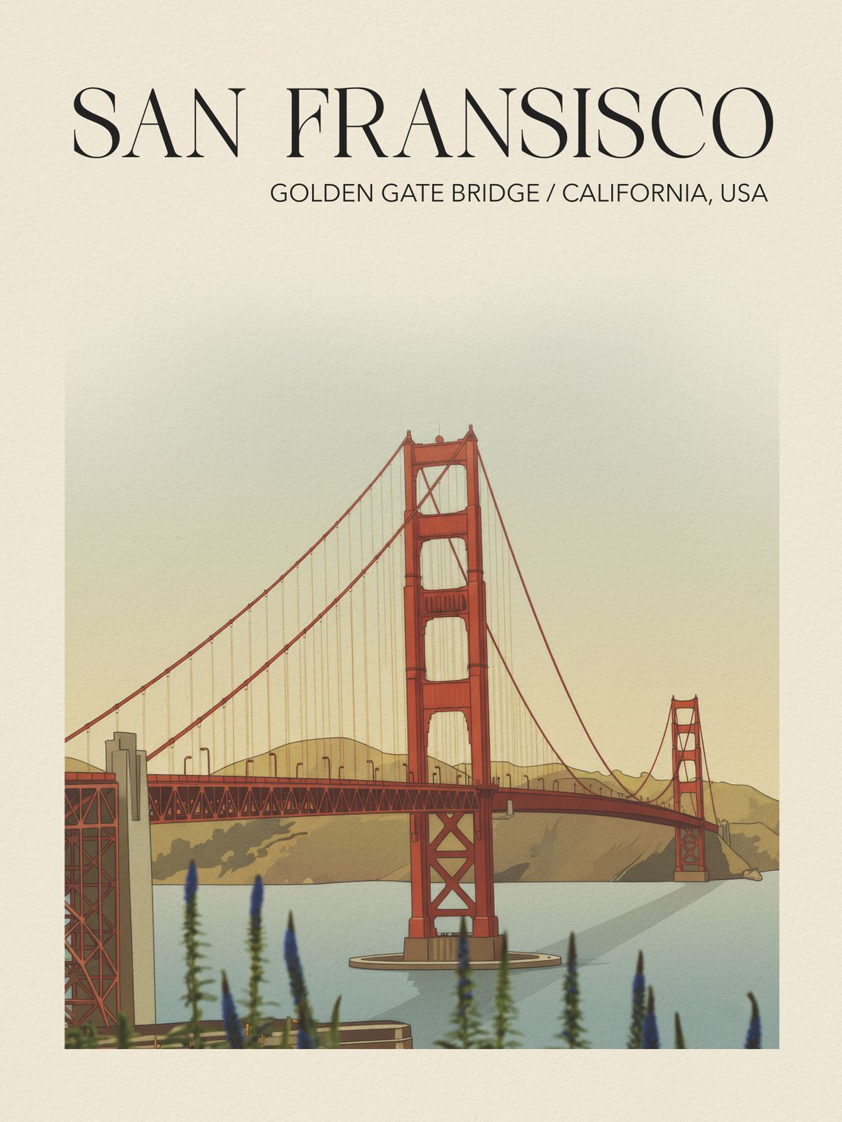 Poster - Golden Gate-bron, San Francisco
