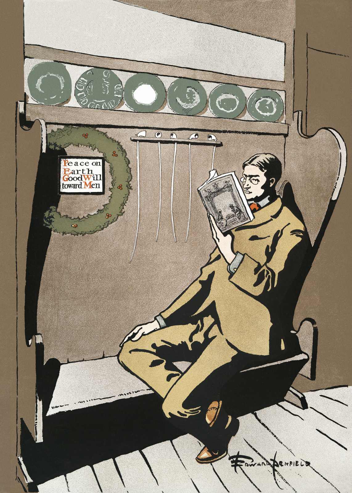 Poster - Fred på jorden av Edward Penfield