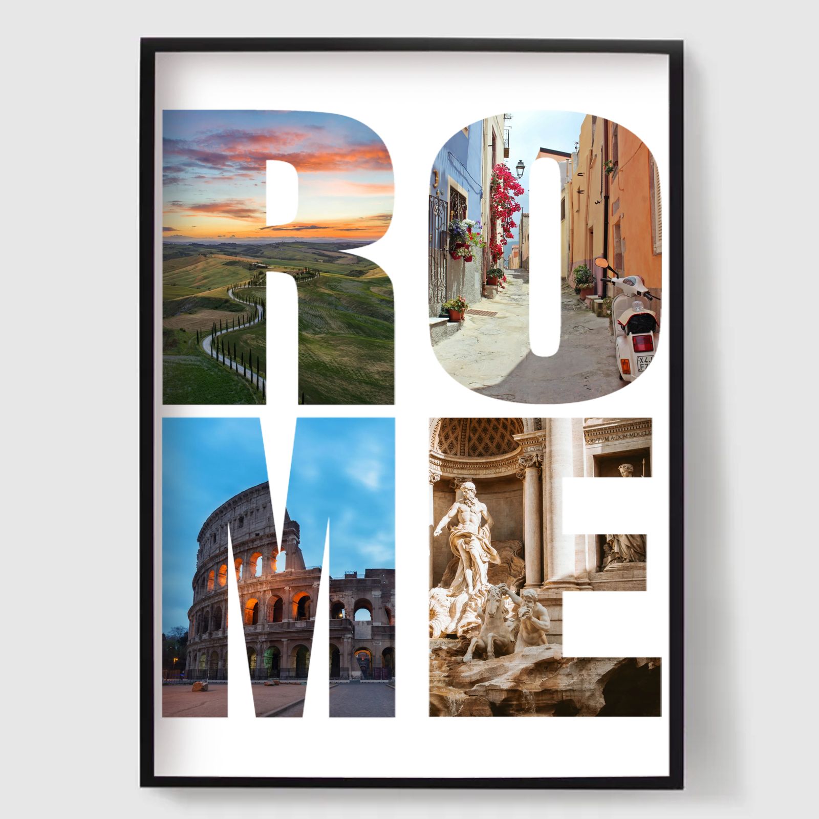 Personlig Poster - Destinationsnamn Fotouppladdning - Rom