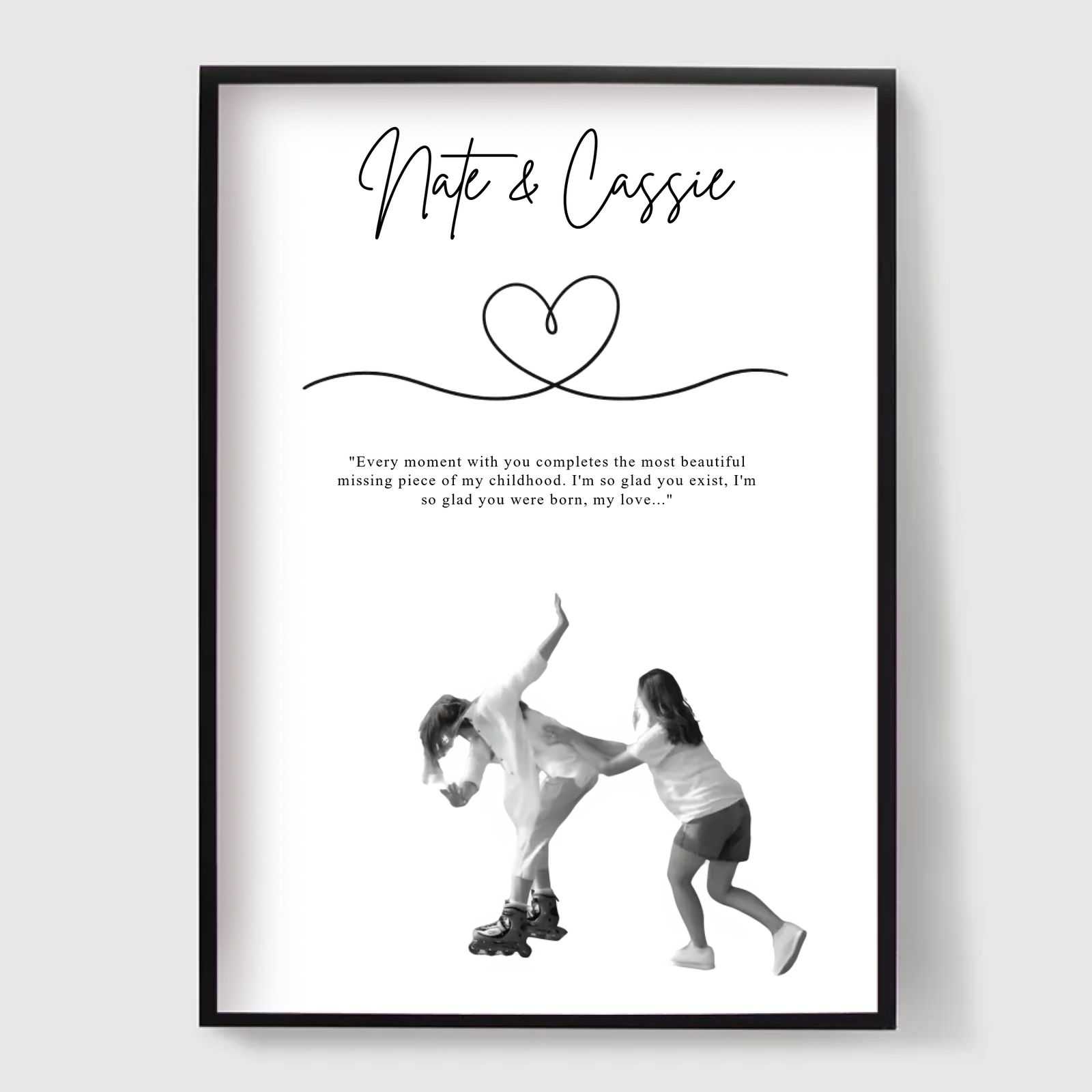 Personlig Poster - Syskoncitat Poster med Foto