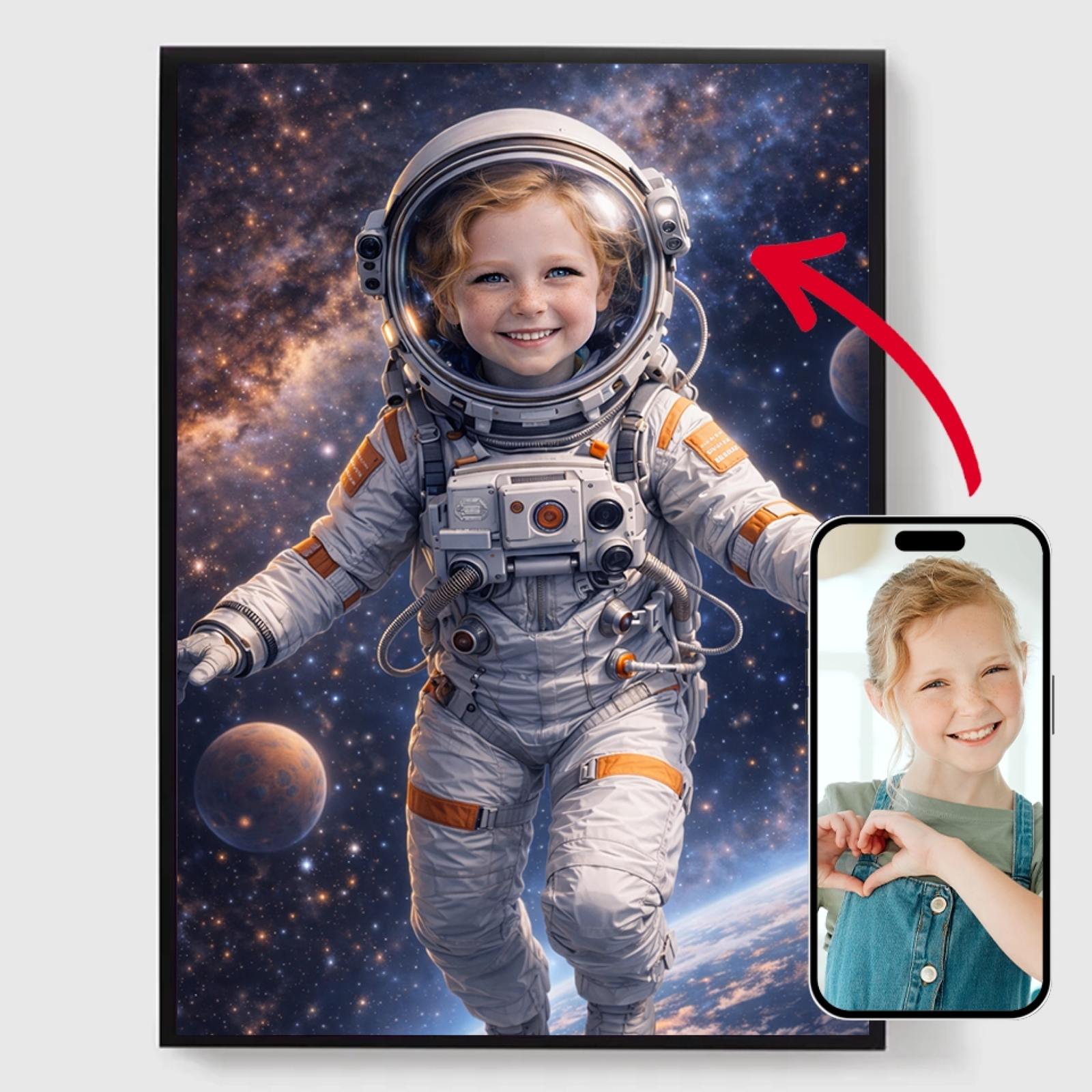 Personlig Poster - Barn Astronaut - AI Poster