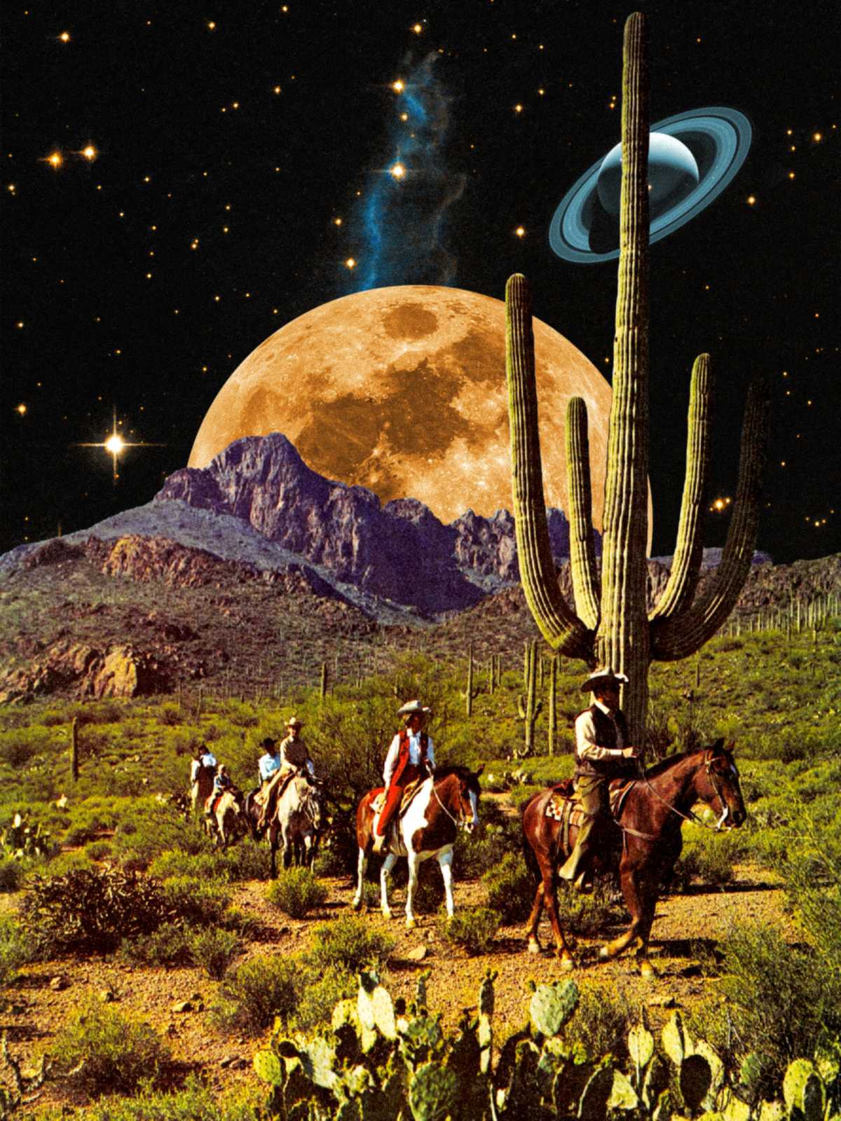 Poster - Cowboy Surrealistisk Scen