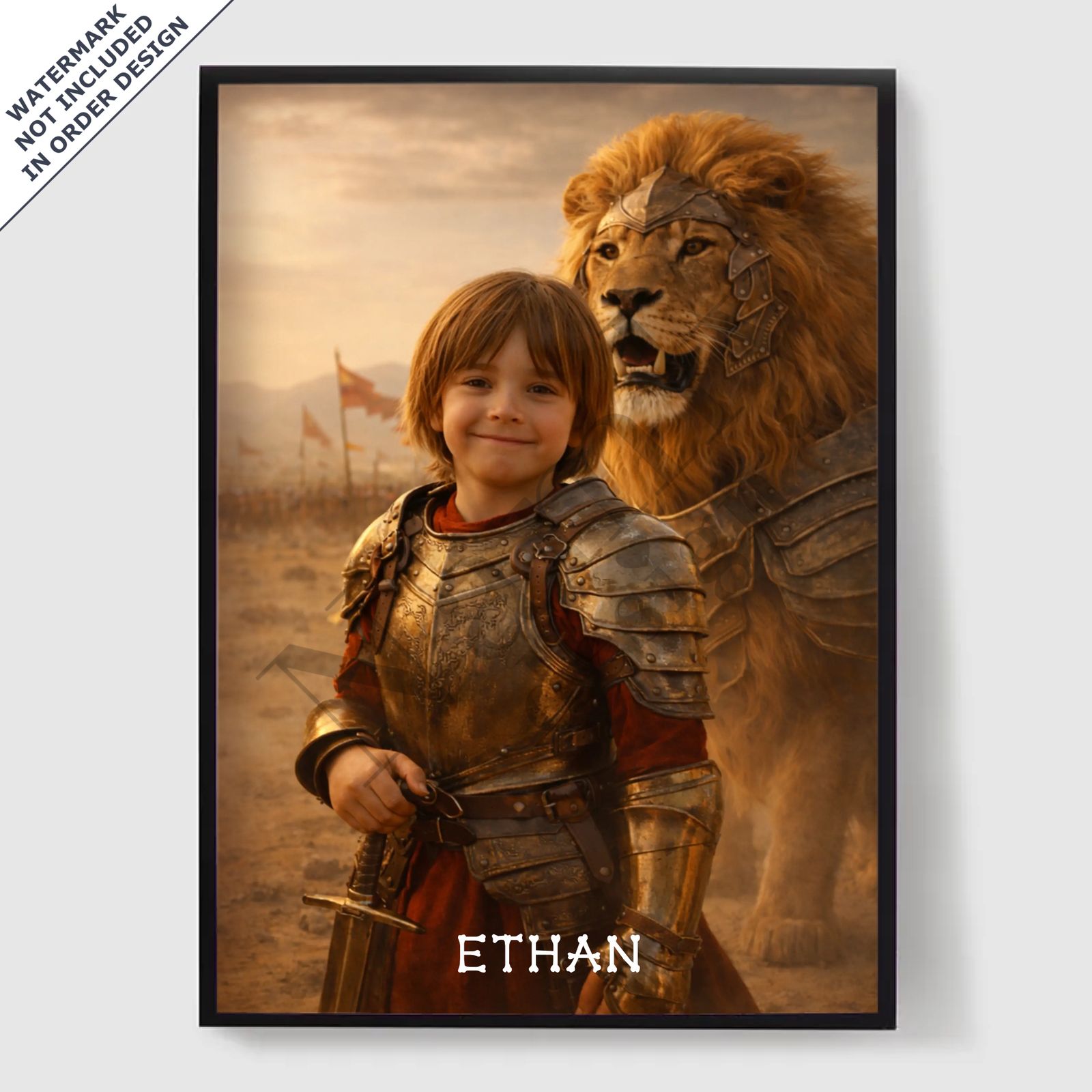 Personlig Poster - Kid Lejonvakten - AI Poster