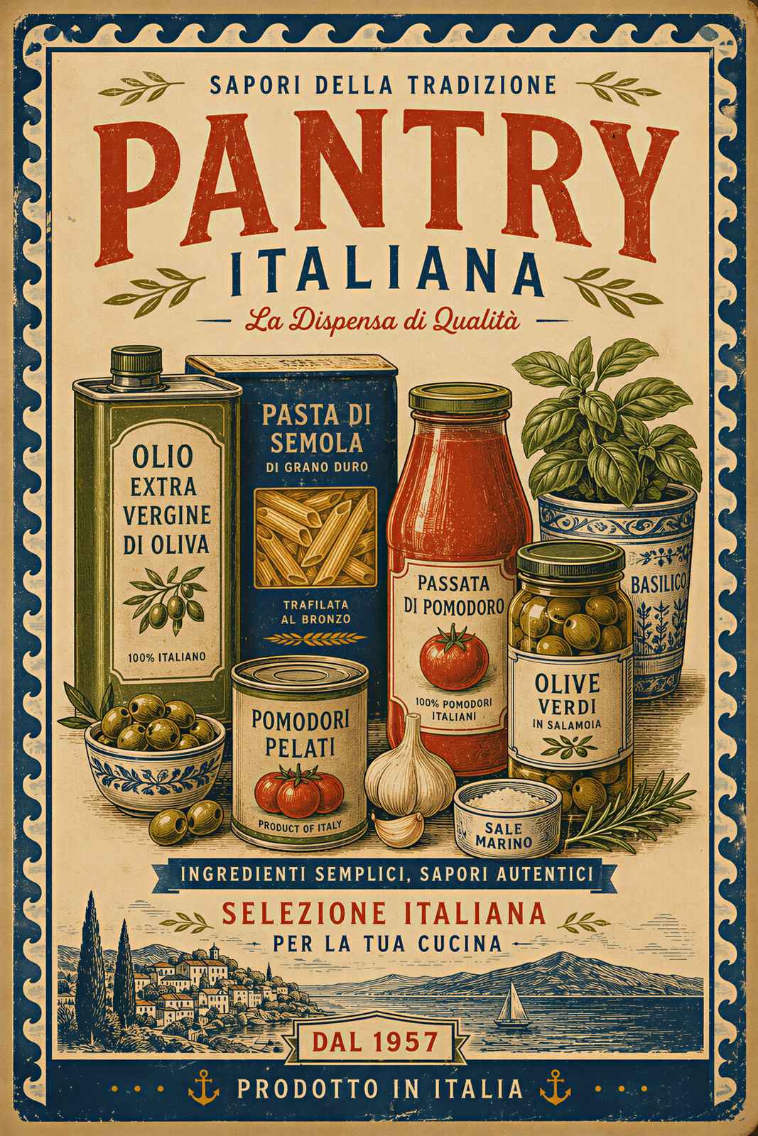 Poster - Italiensk skafferi kollektion / Set of 3