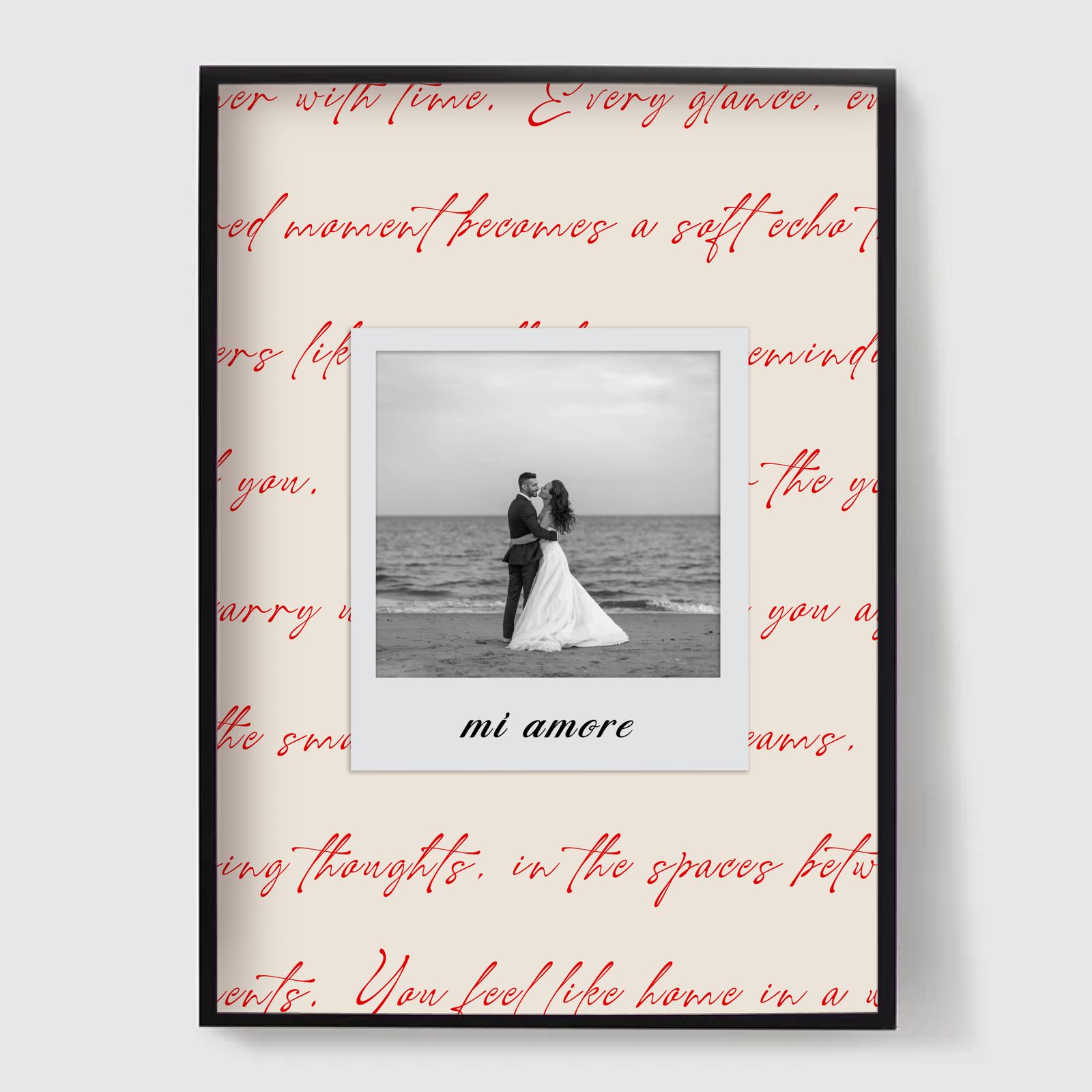 Personlig Poster - Polaroid med Bakgrundscitat