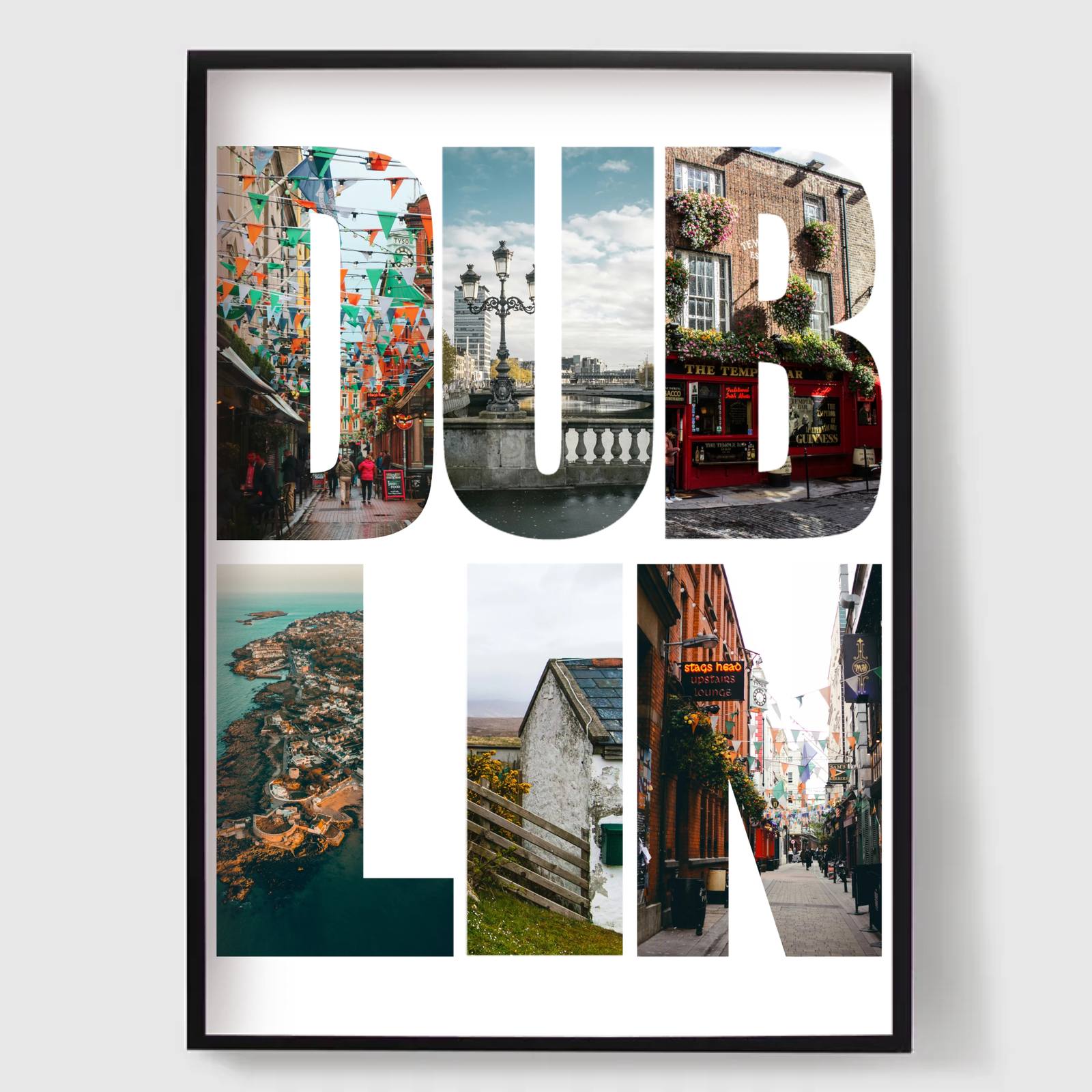 Personlig Poster - Destinationsnamn Fotouppladdning - Dublin
