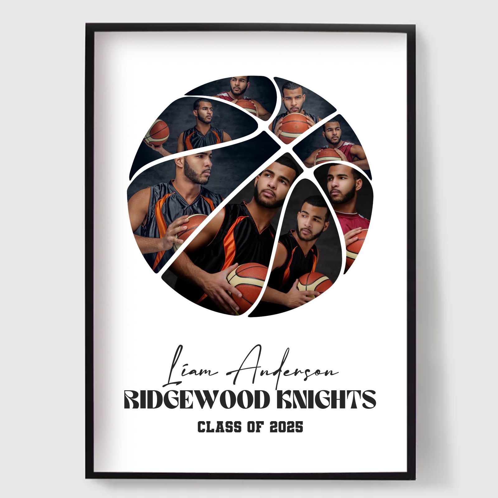 Personlig Poster - Fotokollage av Basketboll