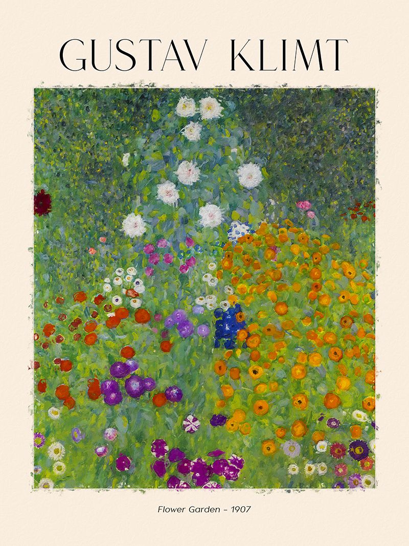 Poster - Gustav Klimt Blomsterträdgård