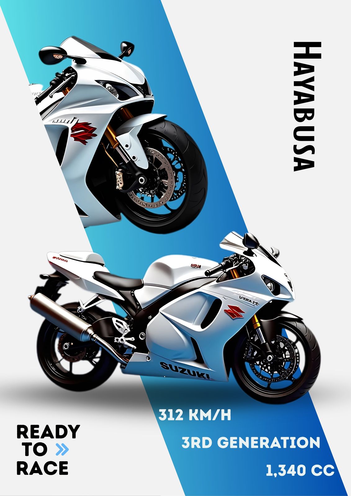 Poster - Suzuki Hayabusa Motorcykel
