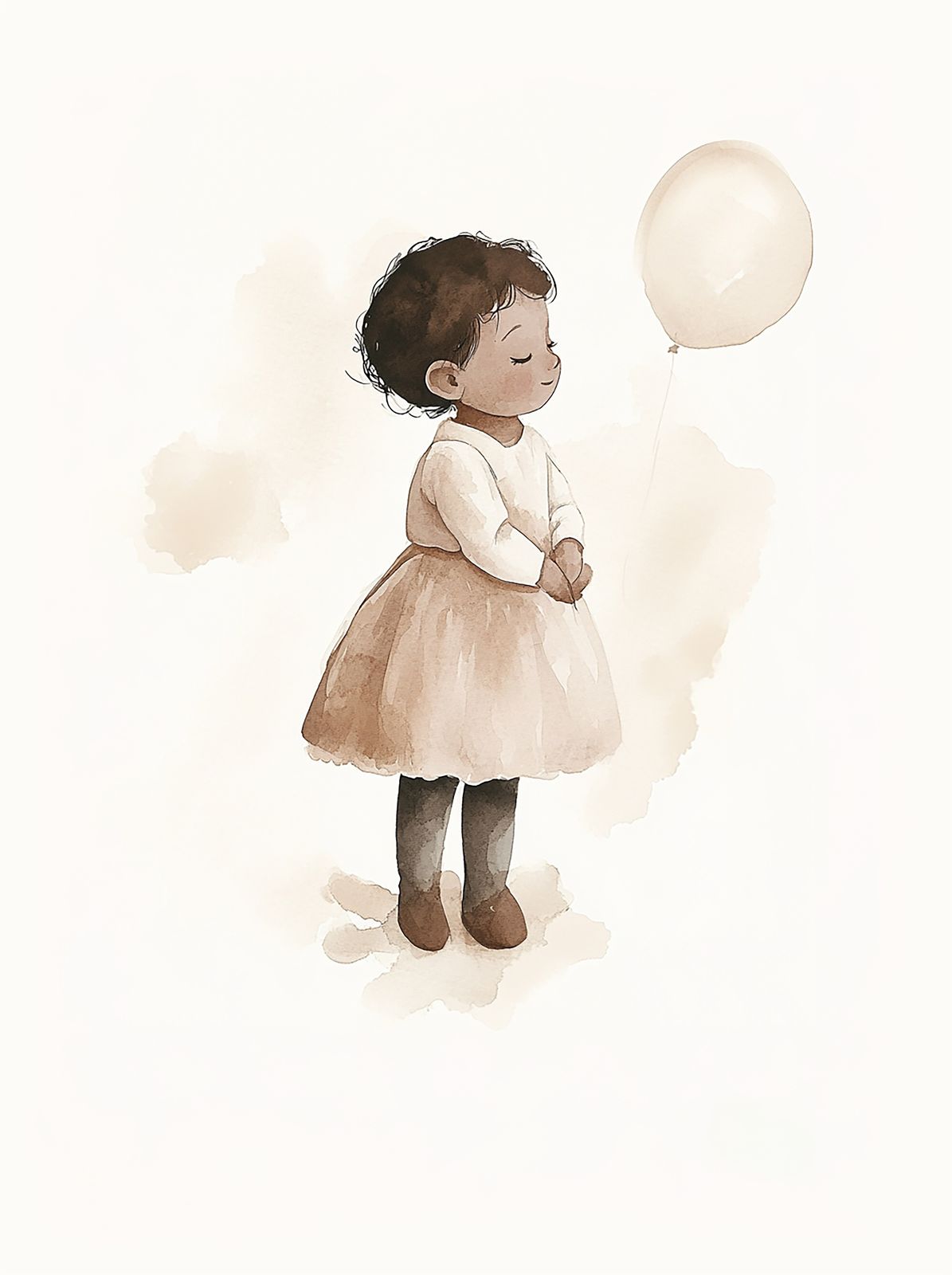Poster - Flicka med ballong