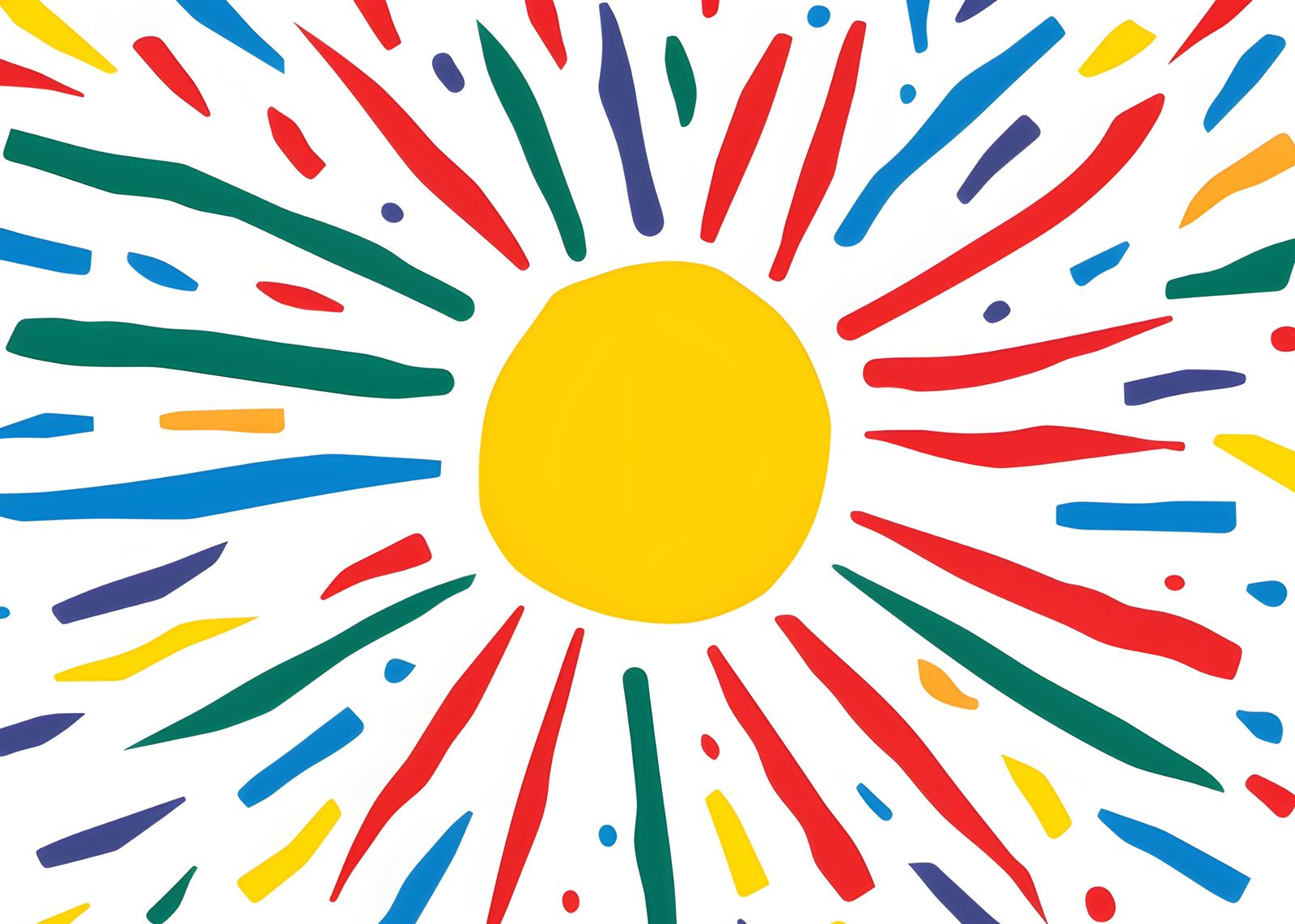 Poster - Färggrann Solspridda