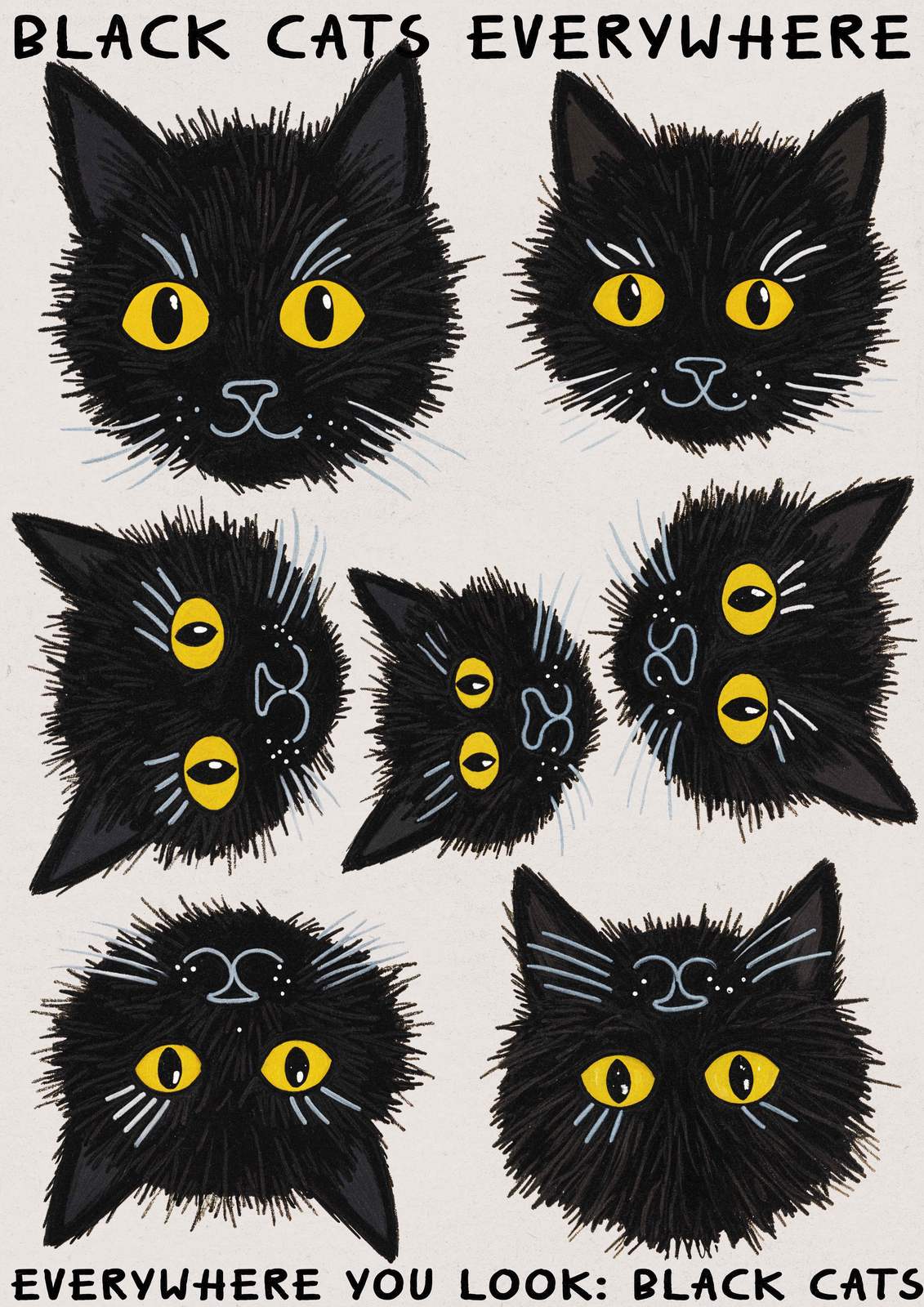 Poster - Svarta Katter Överallt