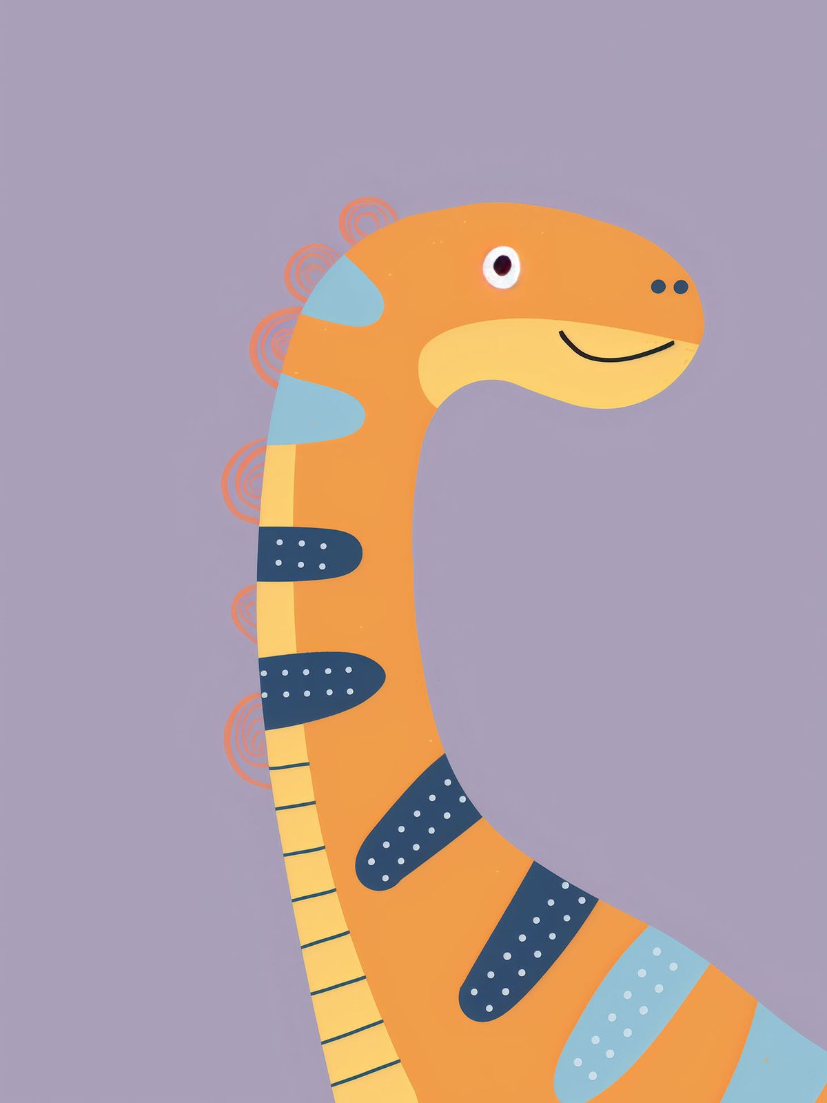 Poster - Färgglad Dinosaurie