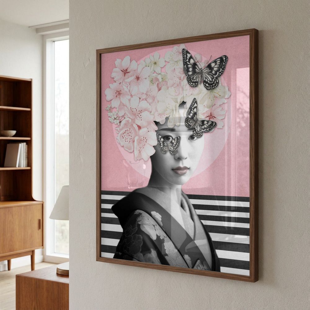 Poster - Blommig Geisha
