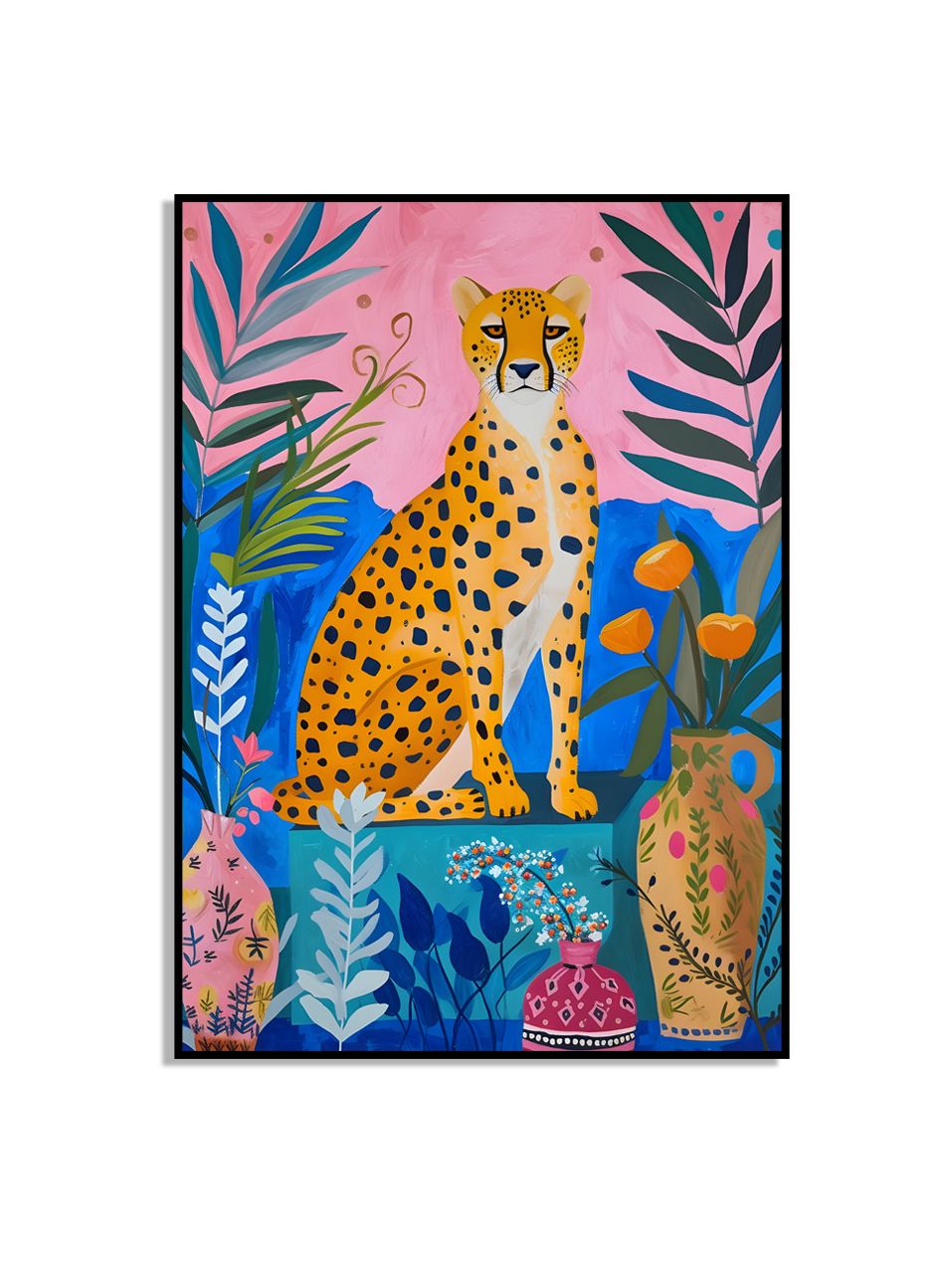 Gepard i botanisk miljö Poster