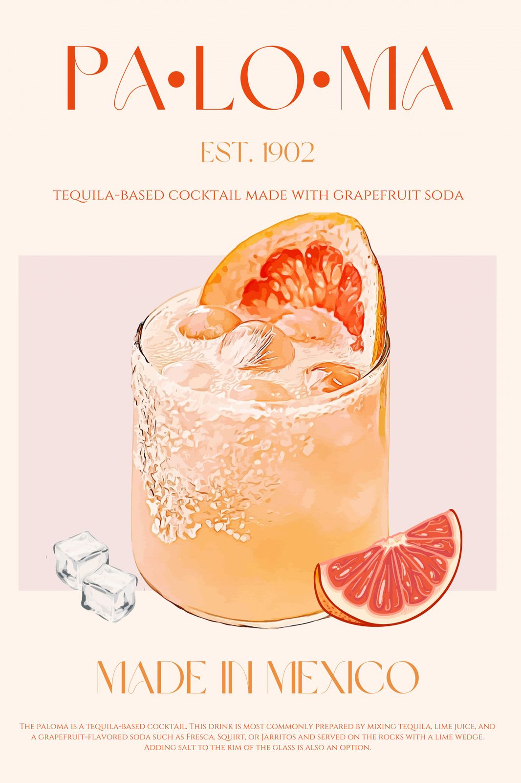 Poster - Paloma Cocktail