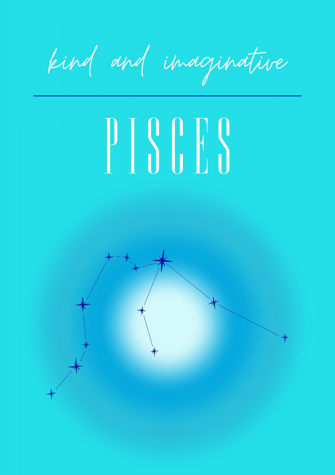 Poster - Fiskarnas Konstellation
