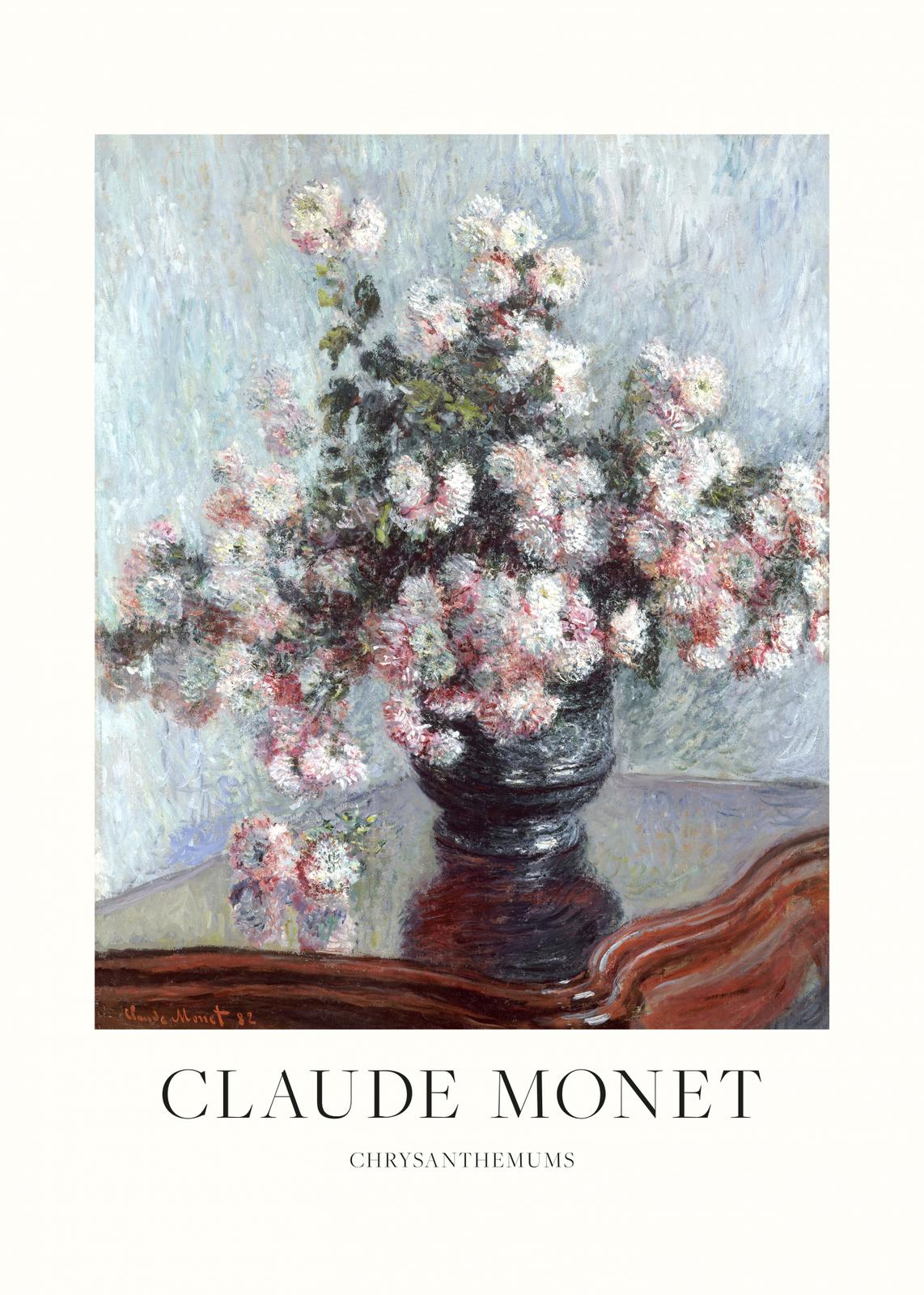 Affisch - Krysantemum av Claude Monet
