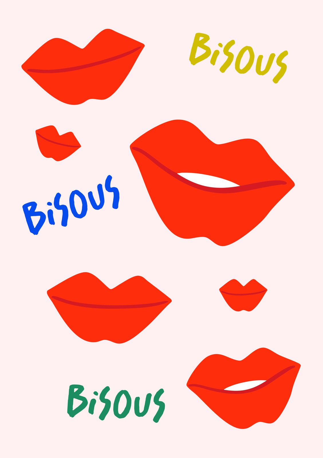 Poster - Bisous Läppar