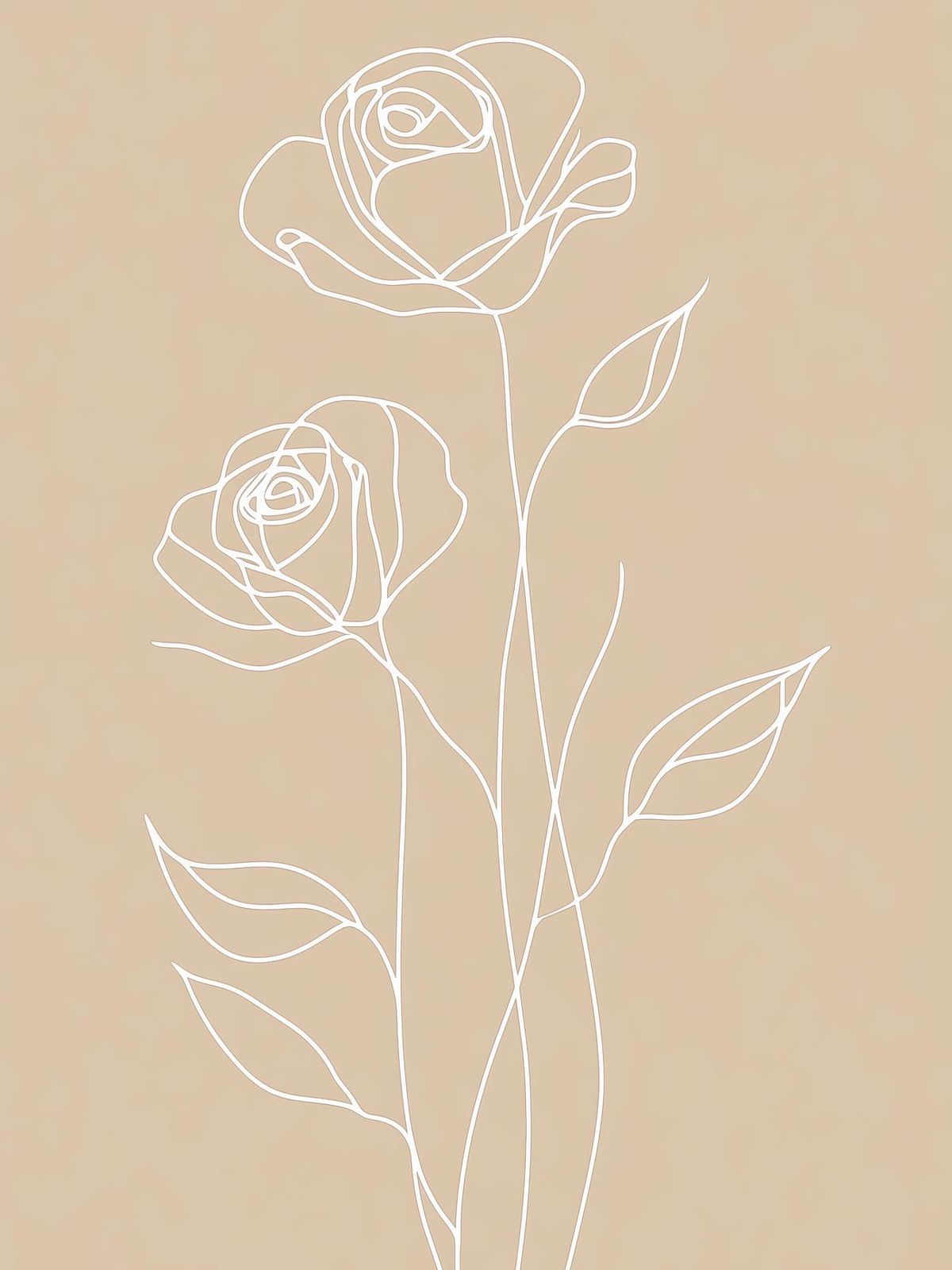 Affisch - Elegant Rose Design
