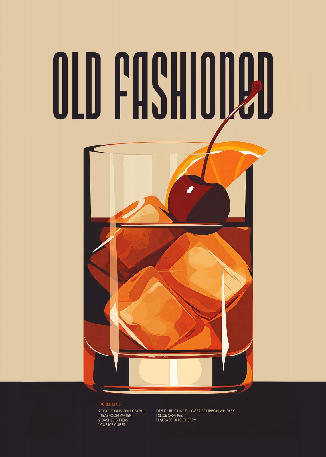 Poster - Old Fashioned Cocktail
